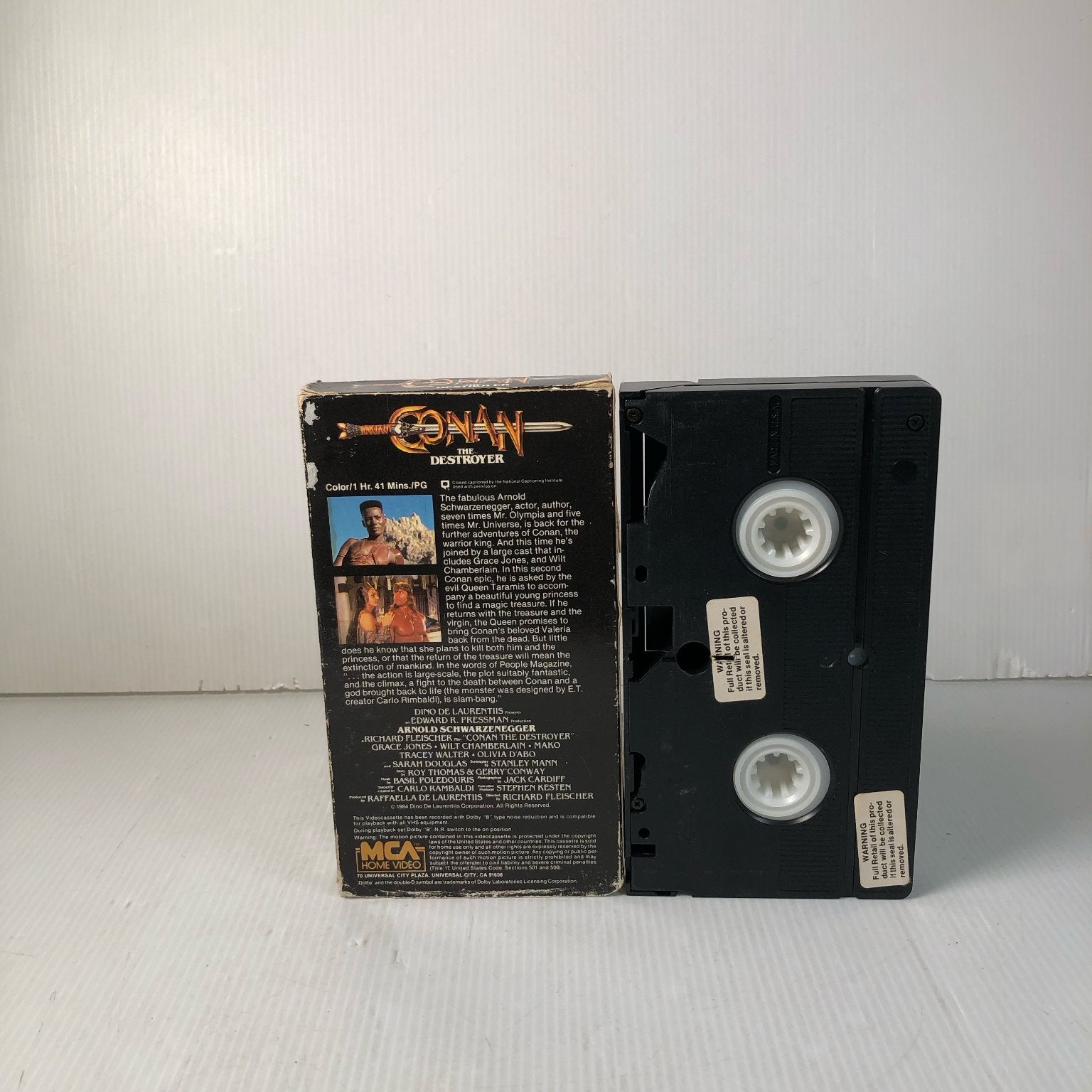 Conan The Destroyer VHS 1984 Fantasy Adventure MCA Home Video