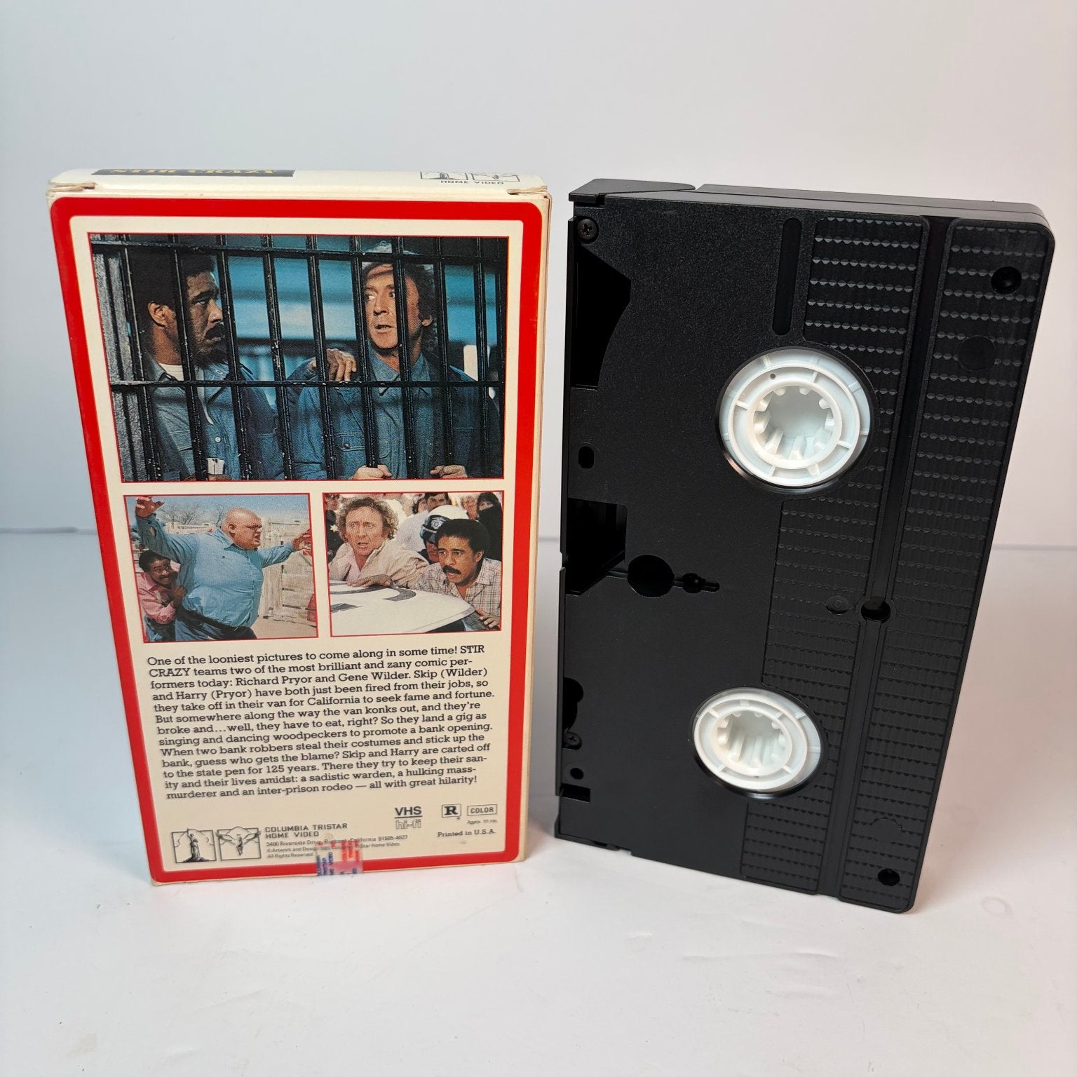 Stir Crazy VHS 1981 Comedy Sidney Poitier Gene Wilder Richard Pryor Columbia