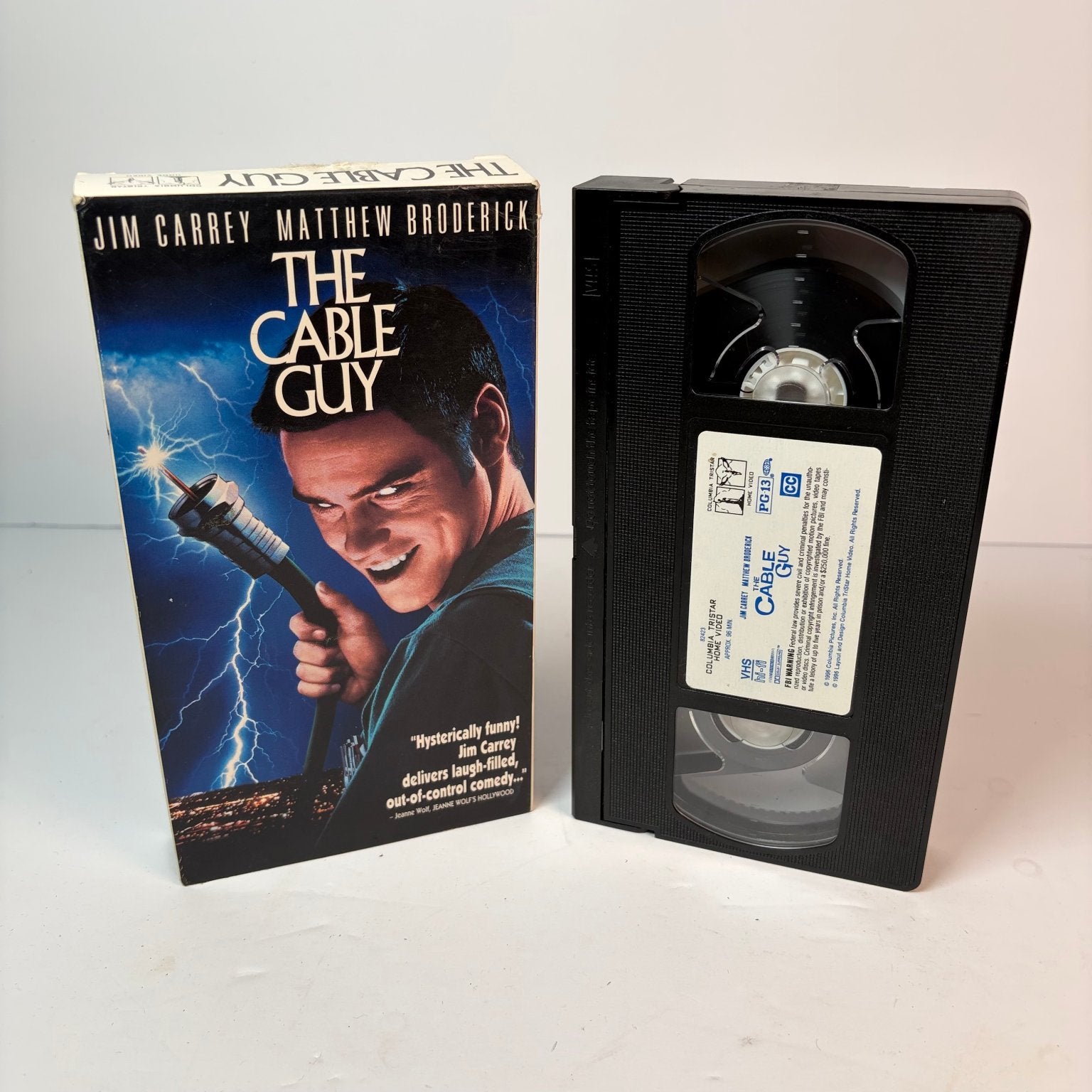The Cable Guy VHS 1996 Dark Comedy Jim Carrey Matthew Broderick Columbia