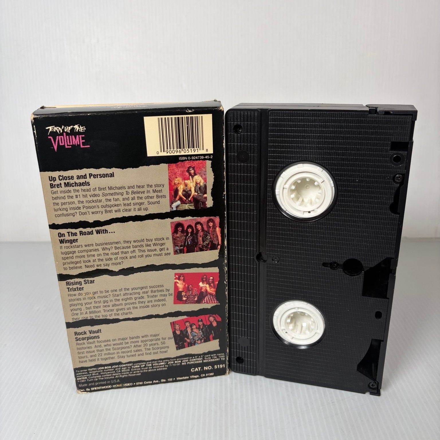 Turn Up The Volume 1 VHS 1991 Rock Music Video Magazine Jon Bon Jovi Brentwood