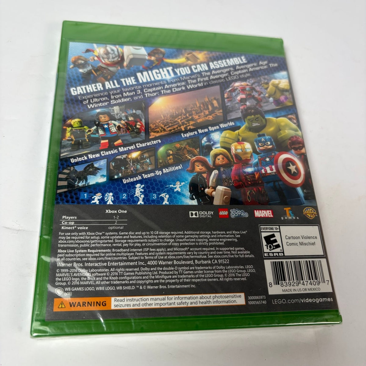 LEGO Marvel Avengers Xbox One Video Game Co-Op Open World Superhero