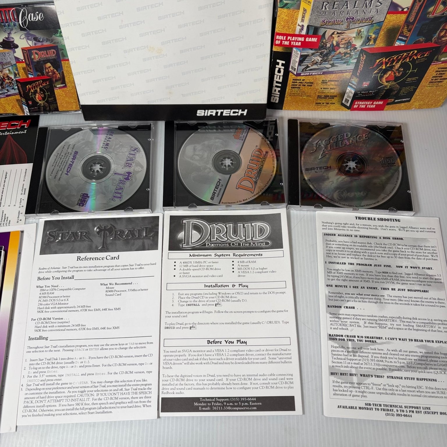 The Trophy Case Sir-Tech Big Box PC Collection Arkania Druid Jagged Alliance