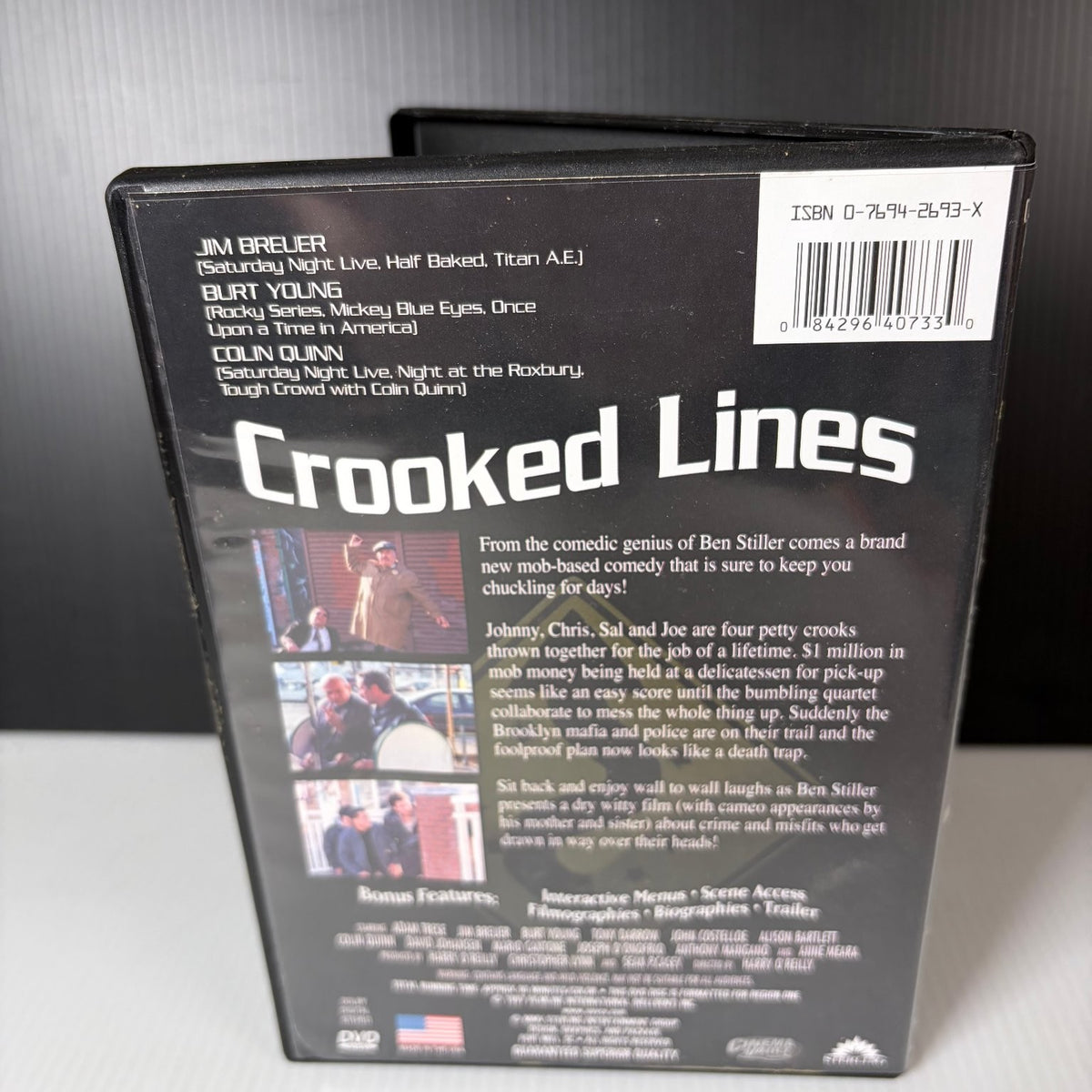 Crooked Lines DVD 1997 Ben Stiller Comedy Burt Young Colin Quinn