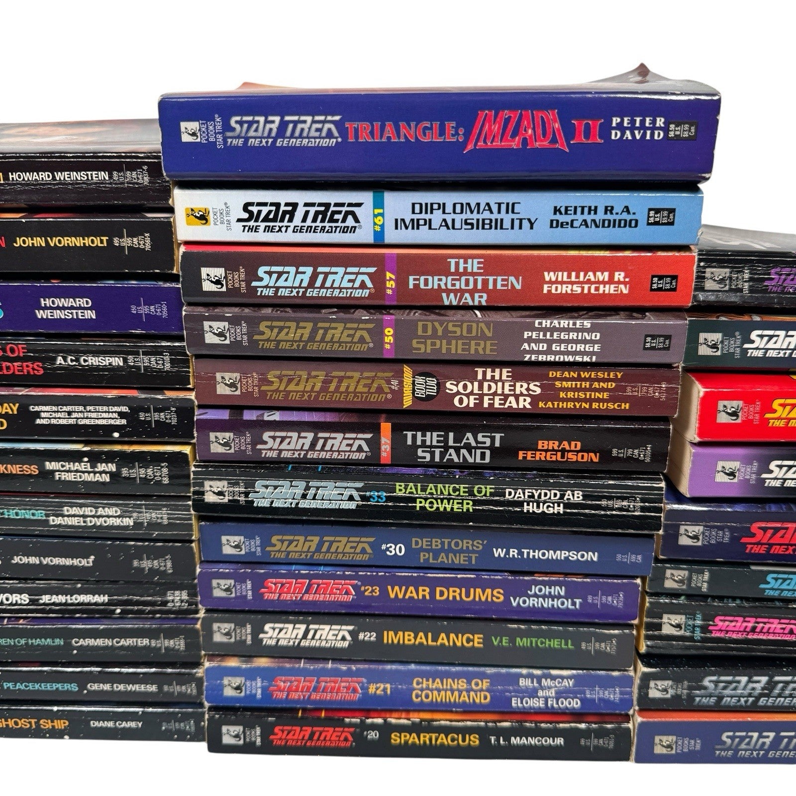 Star Trek The Next Generation Lot Of 33 Paperback Books