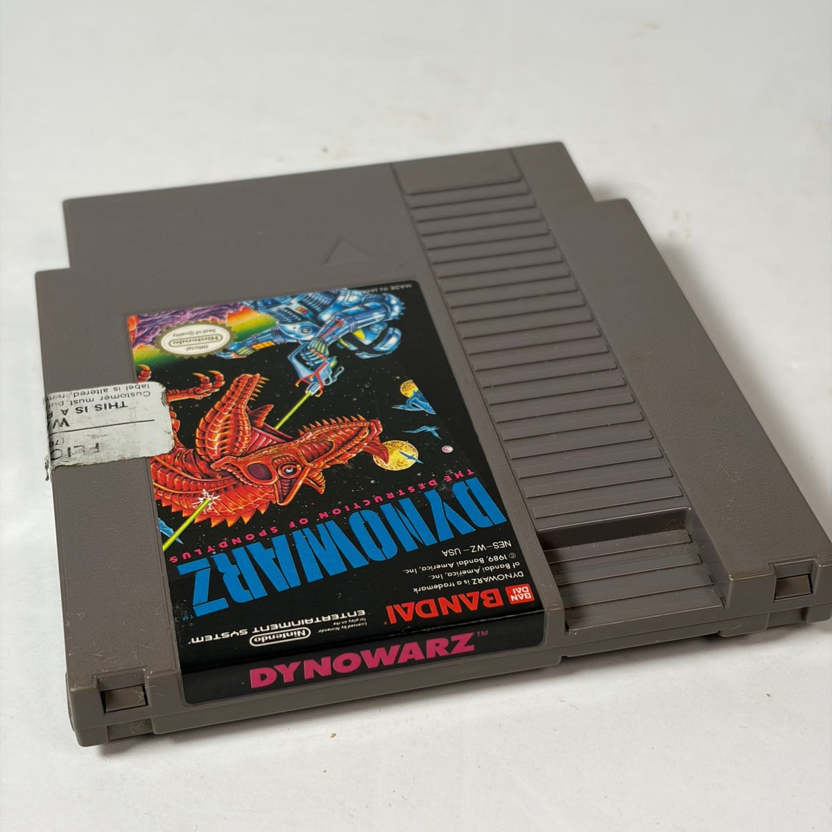 Dynowarz The Destruction of Spondylus NES Nintendo Original Game Cartridge