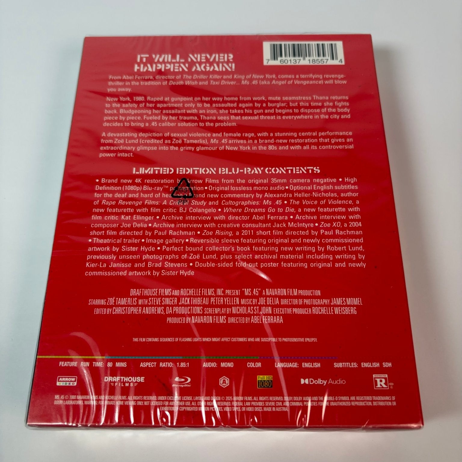 Ms. 45 (aka Angel of Vengeance) Limited Edition Blu-ray Arrow Video