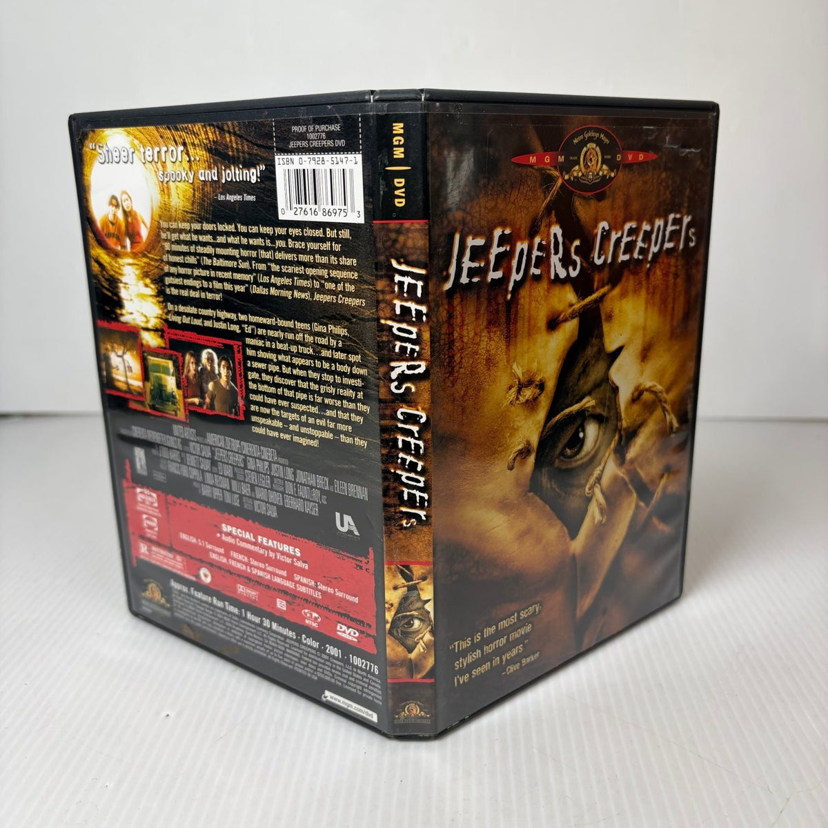 Jeepers Creepers DVD 2001 Horror Thriller Victor Salva Gina Philips Justin Long