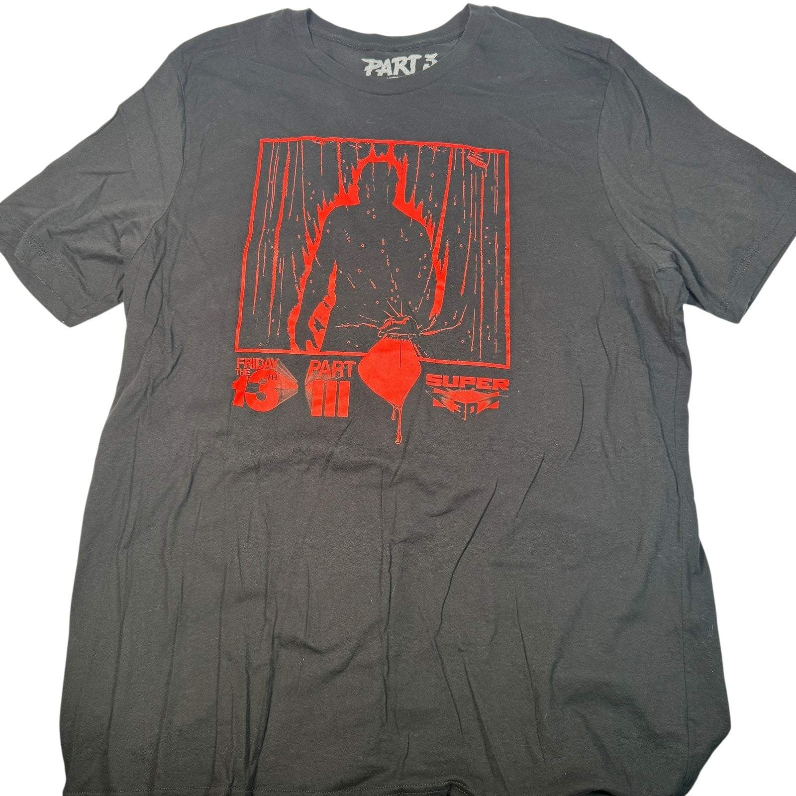Friday The 13th Part 3 Shirt Mens 3XL Horror Movie Graphic Tee Gutter Garbs