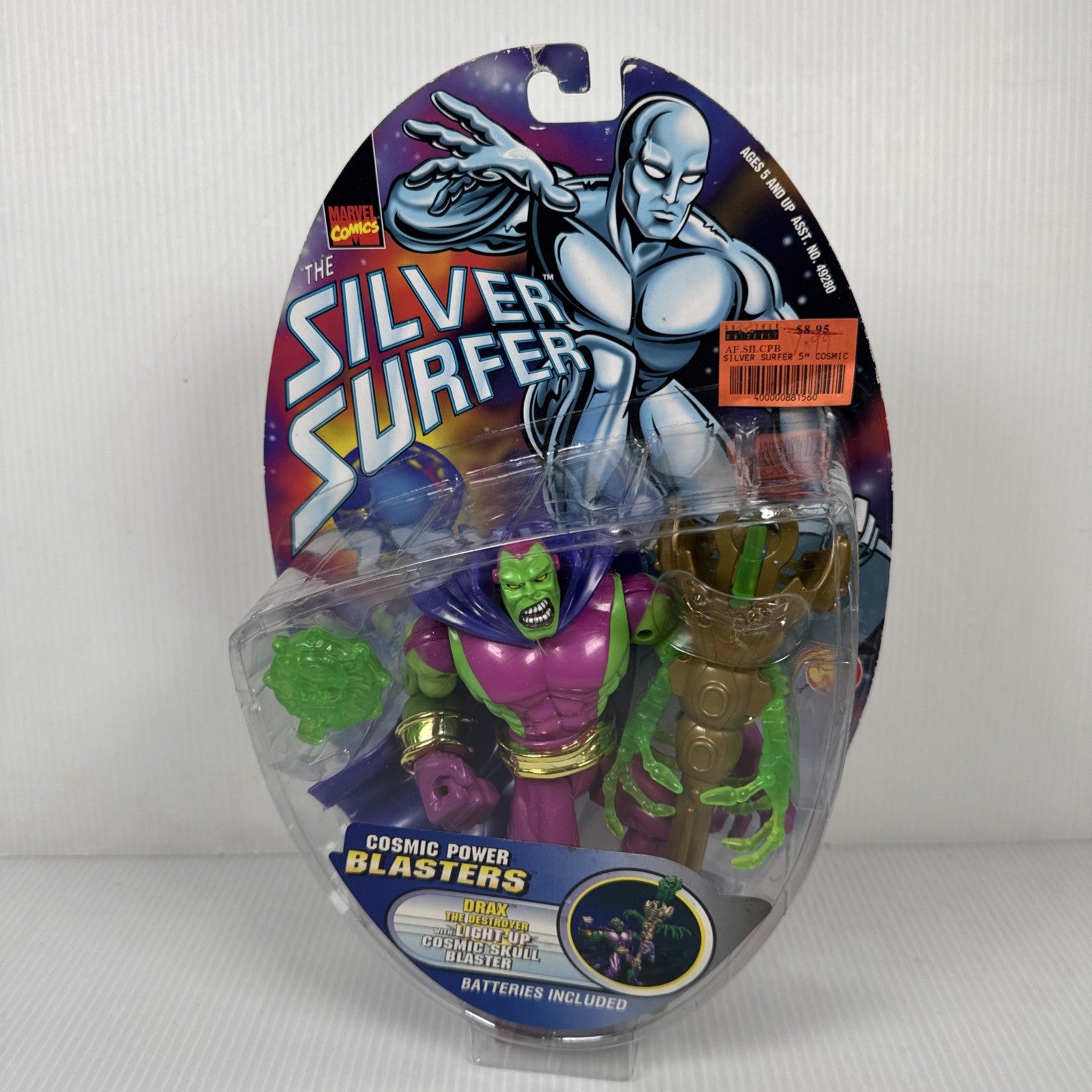 1997 Toybiz Silver Surfer Cosmic Power Blasters Drax The Destroyer Sealed