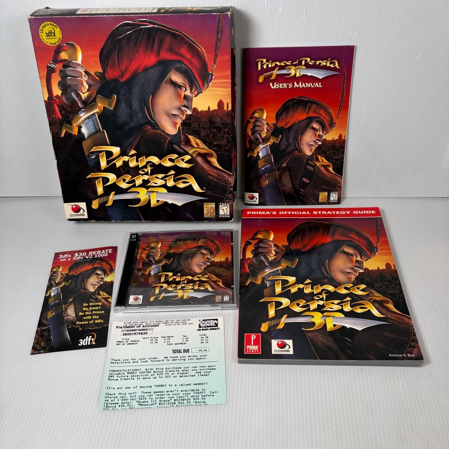Prince of Persia 3D Windows 95/98 Big Box PC Game Complete with Strategy Guide