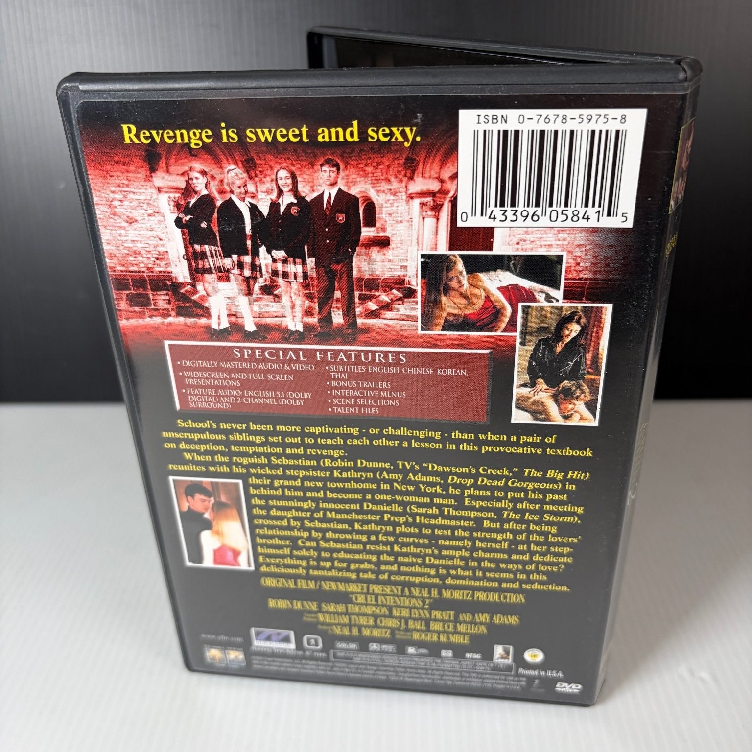 Cruel Intentions 2 DVD 2000 Amy Adams Robin Dunne Special Features