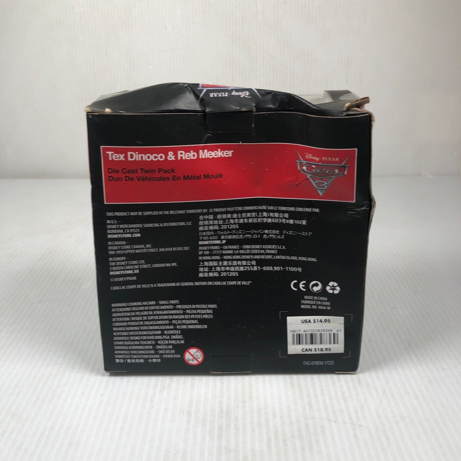 Disney Pixar Cars Tex Dinoco & Reb Meeker Die-Cast Twin Pack New In Worn Box