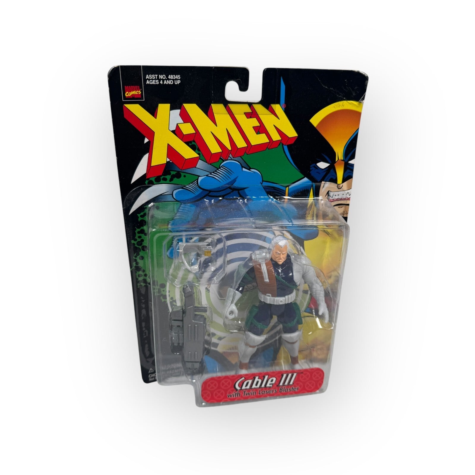 CABLE III w/ Twin Lasers Blaster Marvel 1998 X-Men TOY BIZ Action Figure MOC