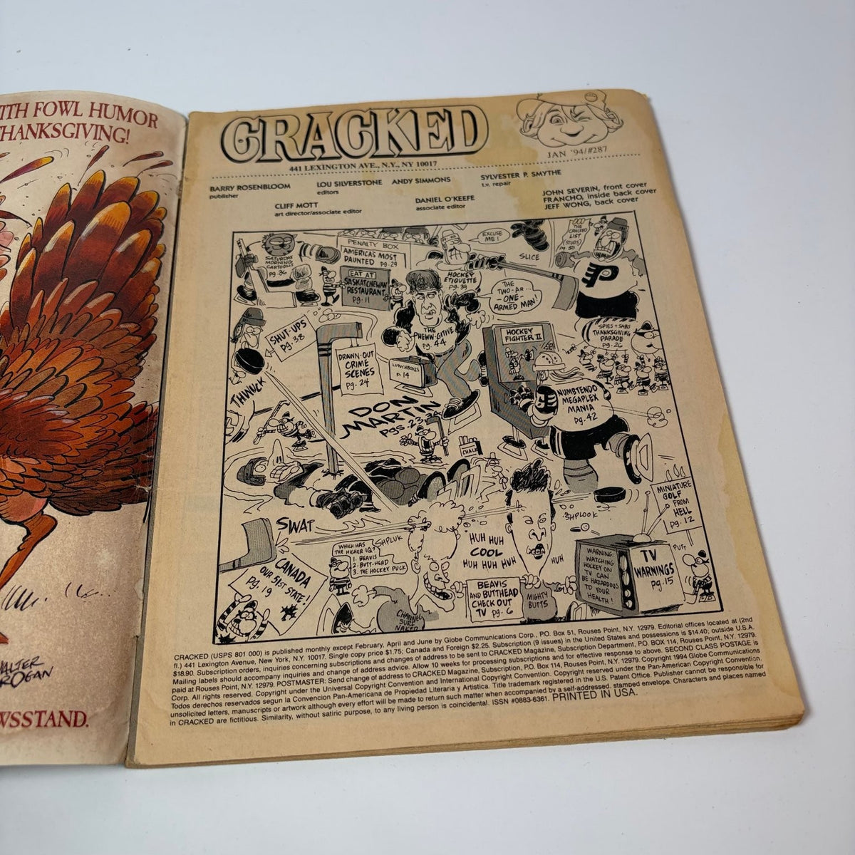Cracked Magazine January 1994 Beavis & Butt-Head TV Violence Humor Satire