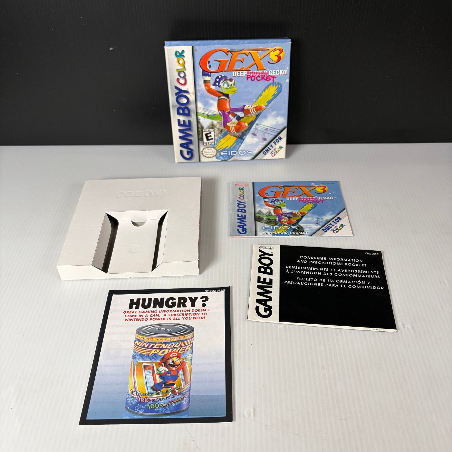 Gex 3 Deep Pocket Game Boy Color Original Box, Manual, Insert Reg Card Eidos