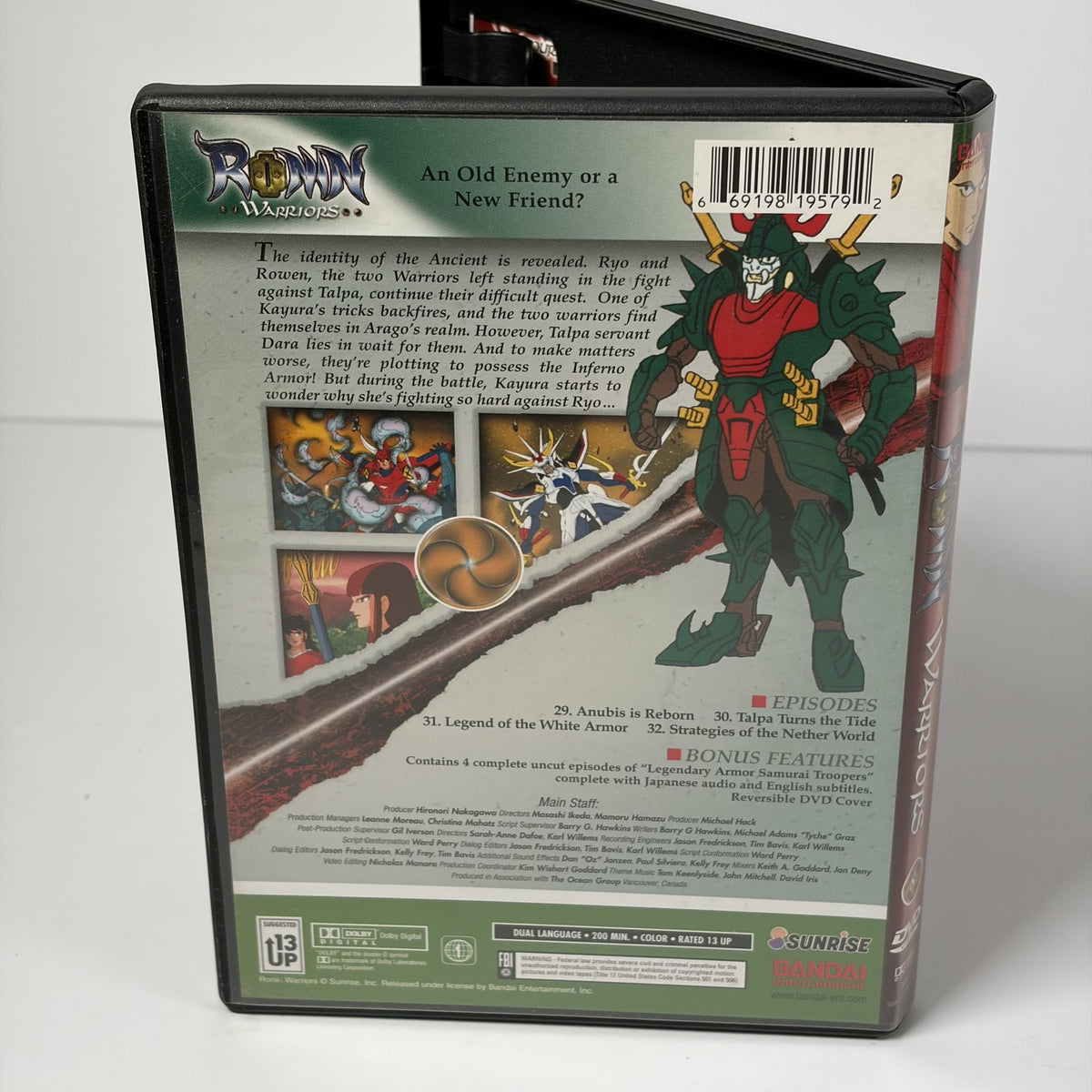 Ronin Warriors Vol. 8: A New Ally DVD Anime Bandai Entertainment Action