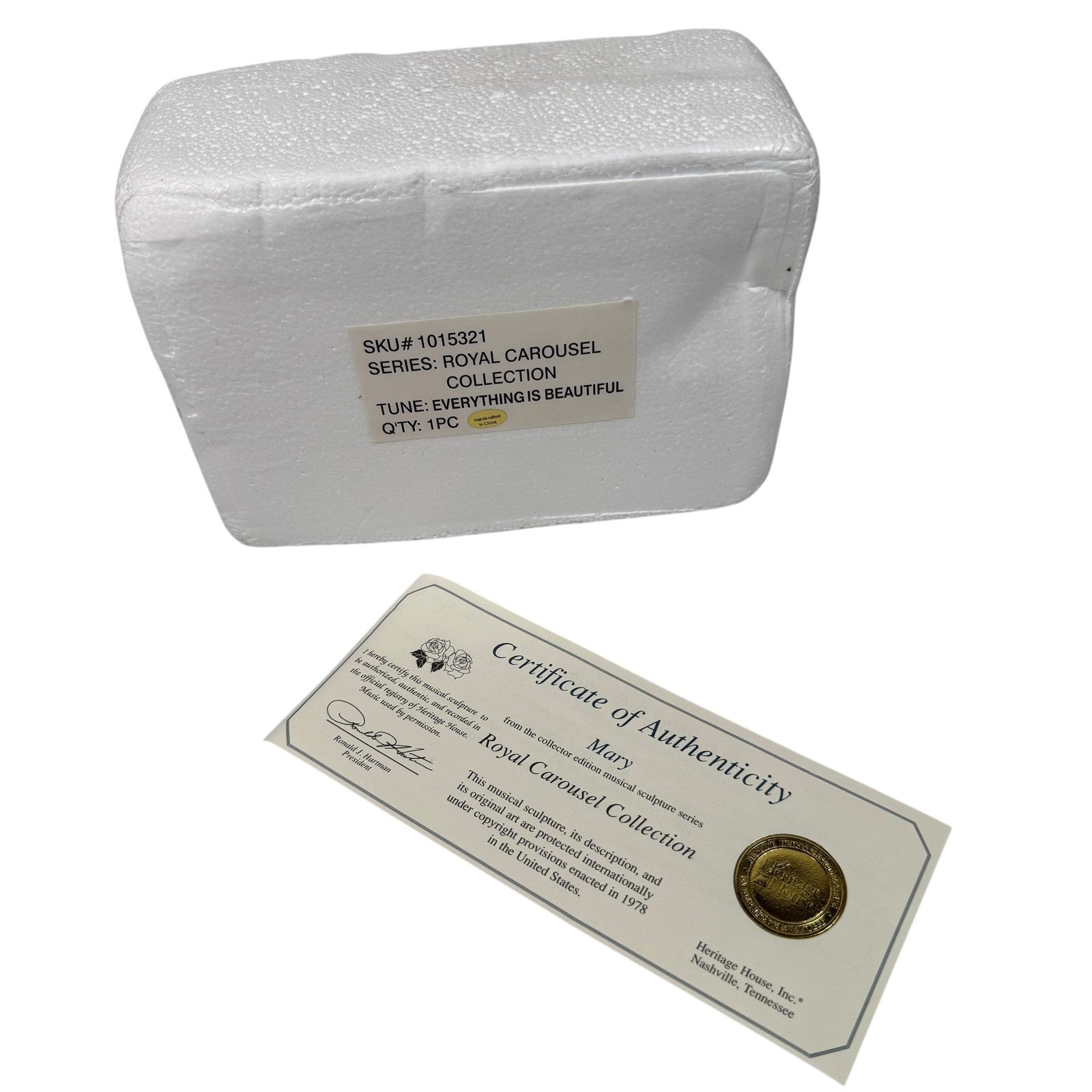 Heritage House Royal Carousel Collection Mary New in Box Everything Is Beautiful