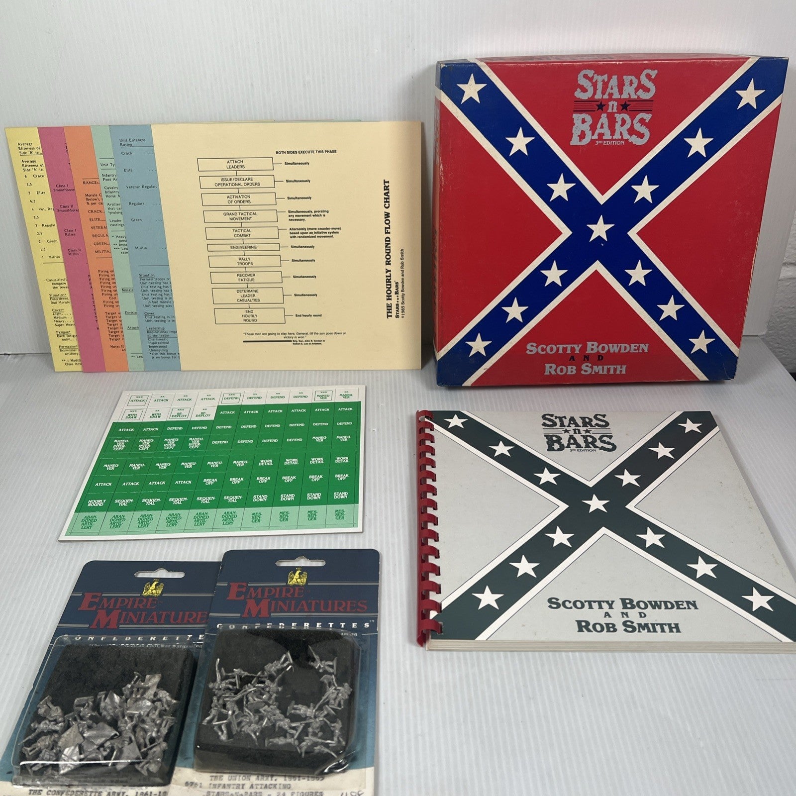 Empire Games  Stars N Bars 3rd Ed 1985 Unpunched W/ Confederate Miniatures