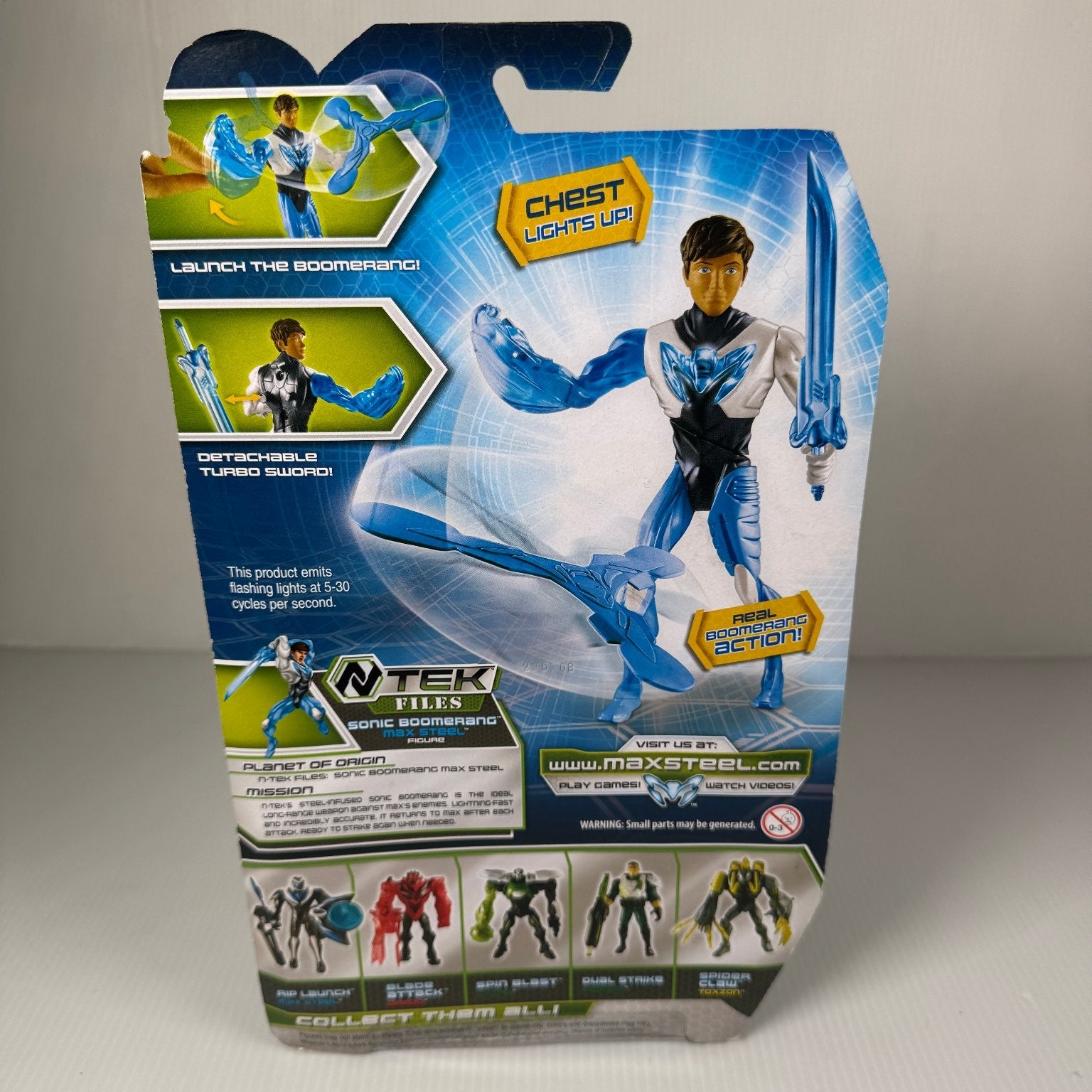 Mattel Max Steel N-TEK Sonic Boomerang 4" Action Figure