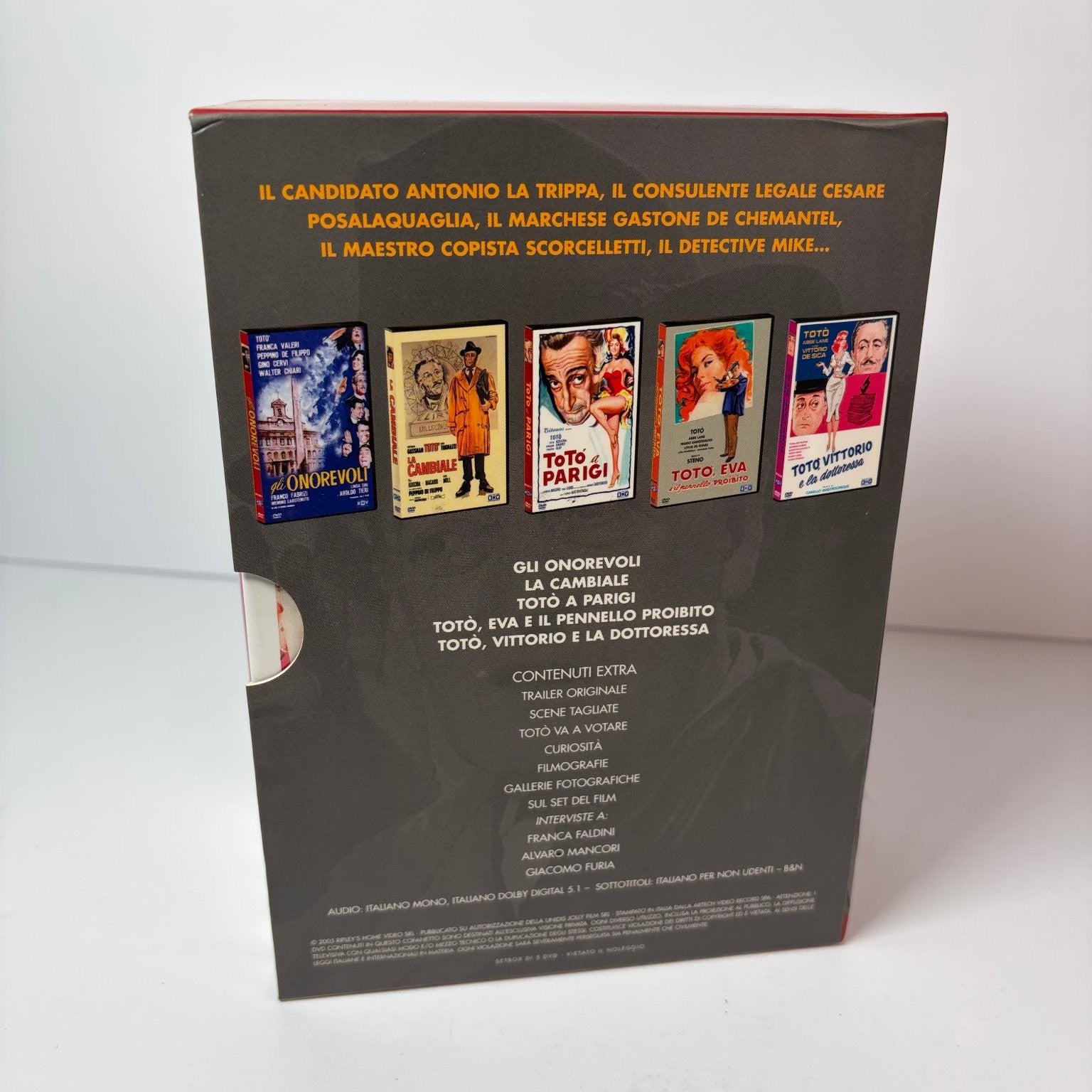 Totò Cofanetto 5 DVD Set 2002 Rare Italian Comedy Collection PAL Region 2 OOP