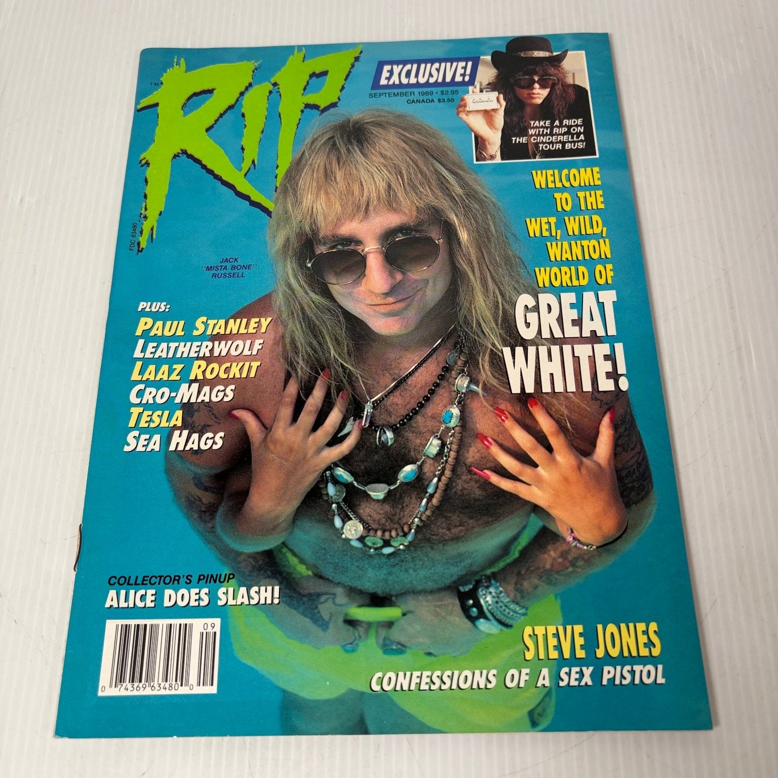 RIP Magazine September 1989 Jack Russell Great White Alice Cooper Heavy Metal