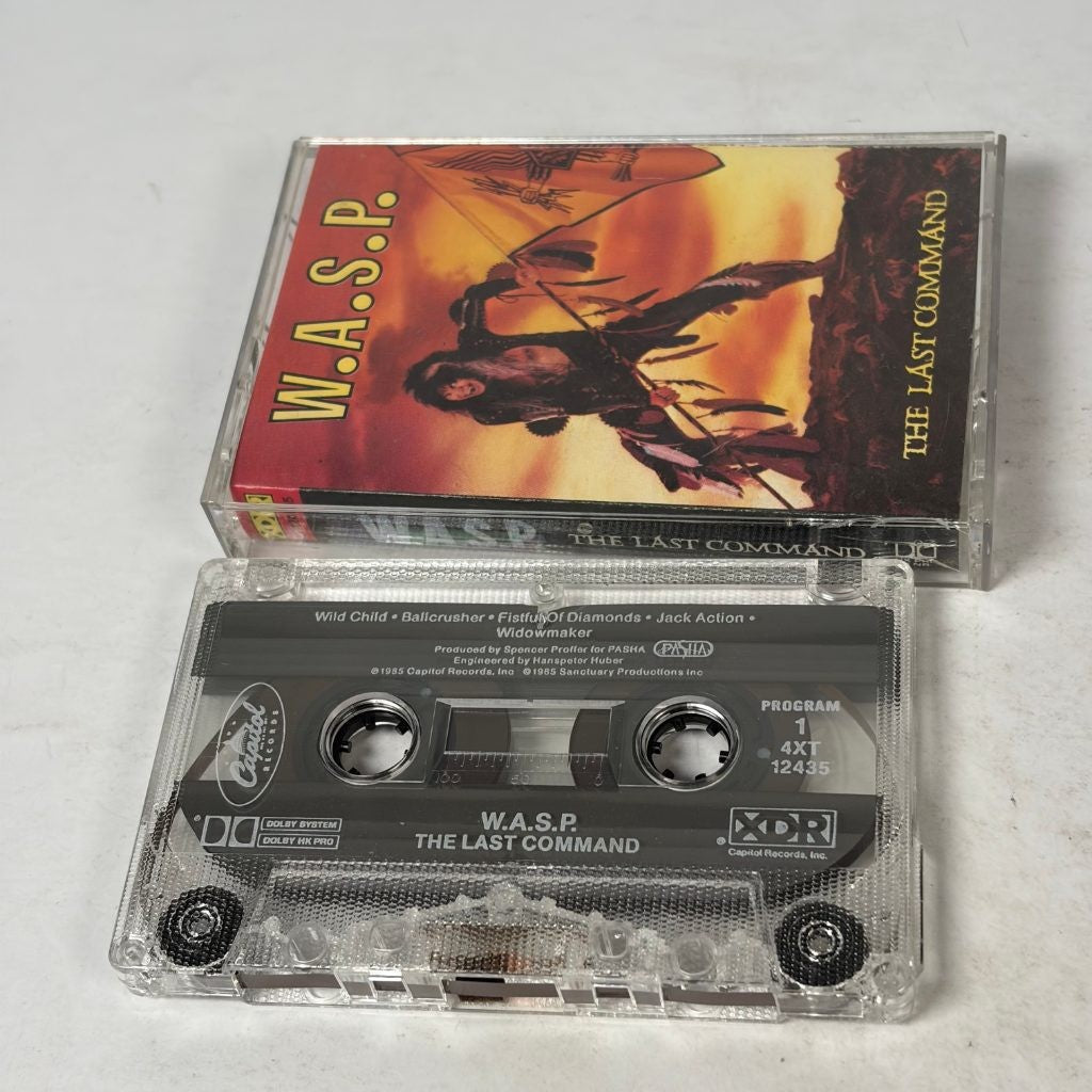 W.A.S.P. The Last Command Cassette Tape 1985 Capitol Records Heavy Metal 4XT-124