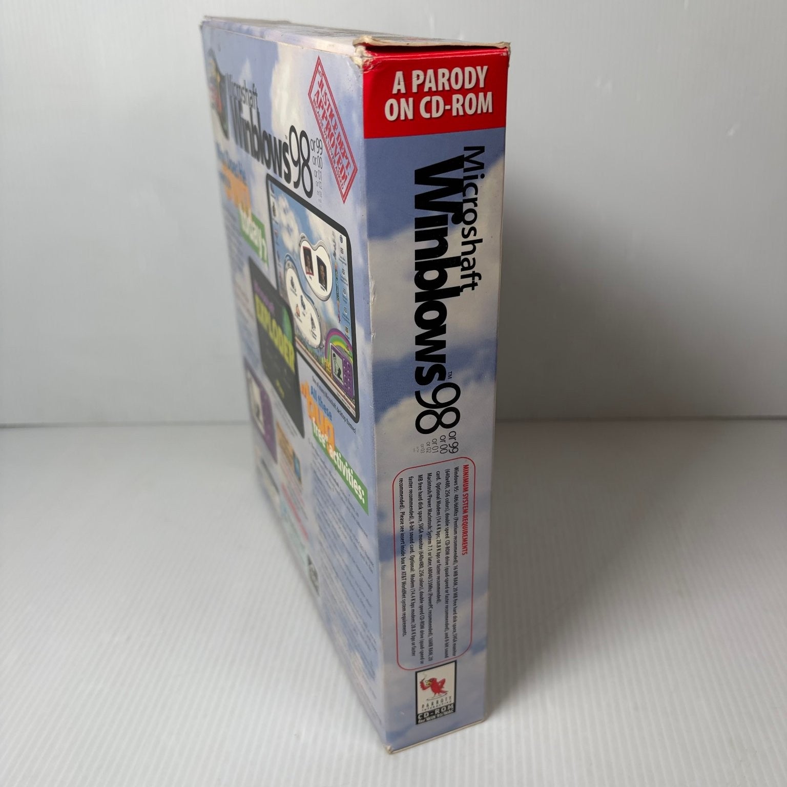 Microshaft Winblows 98 Big Box PC Parody CD-ROM Mac Video Game Retro Complete