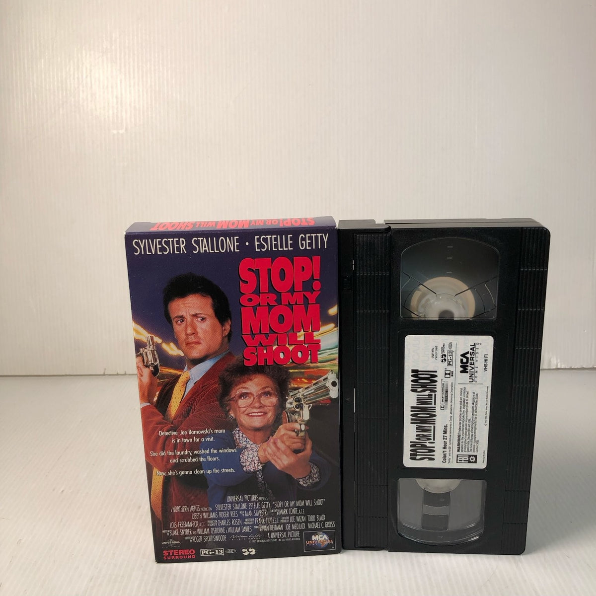 Stop! Or My Mom Will Shoot VHS 1992 Action Comedy Stallone MCA Universal