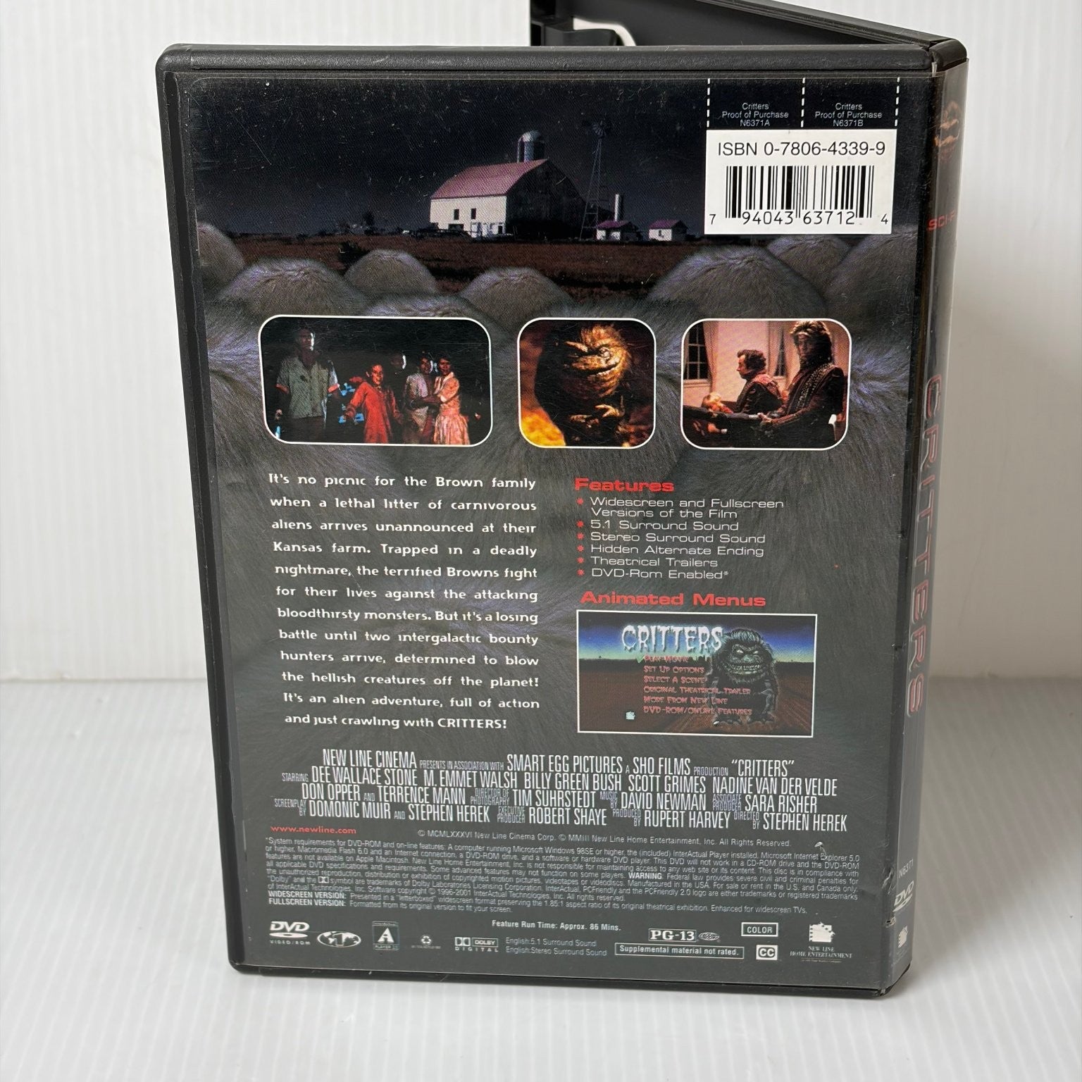 Critters DVD (1986) Dee Wallace Stone, Stephen Herek, Sci-Fi Horror