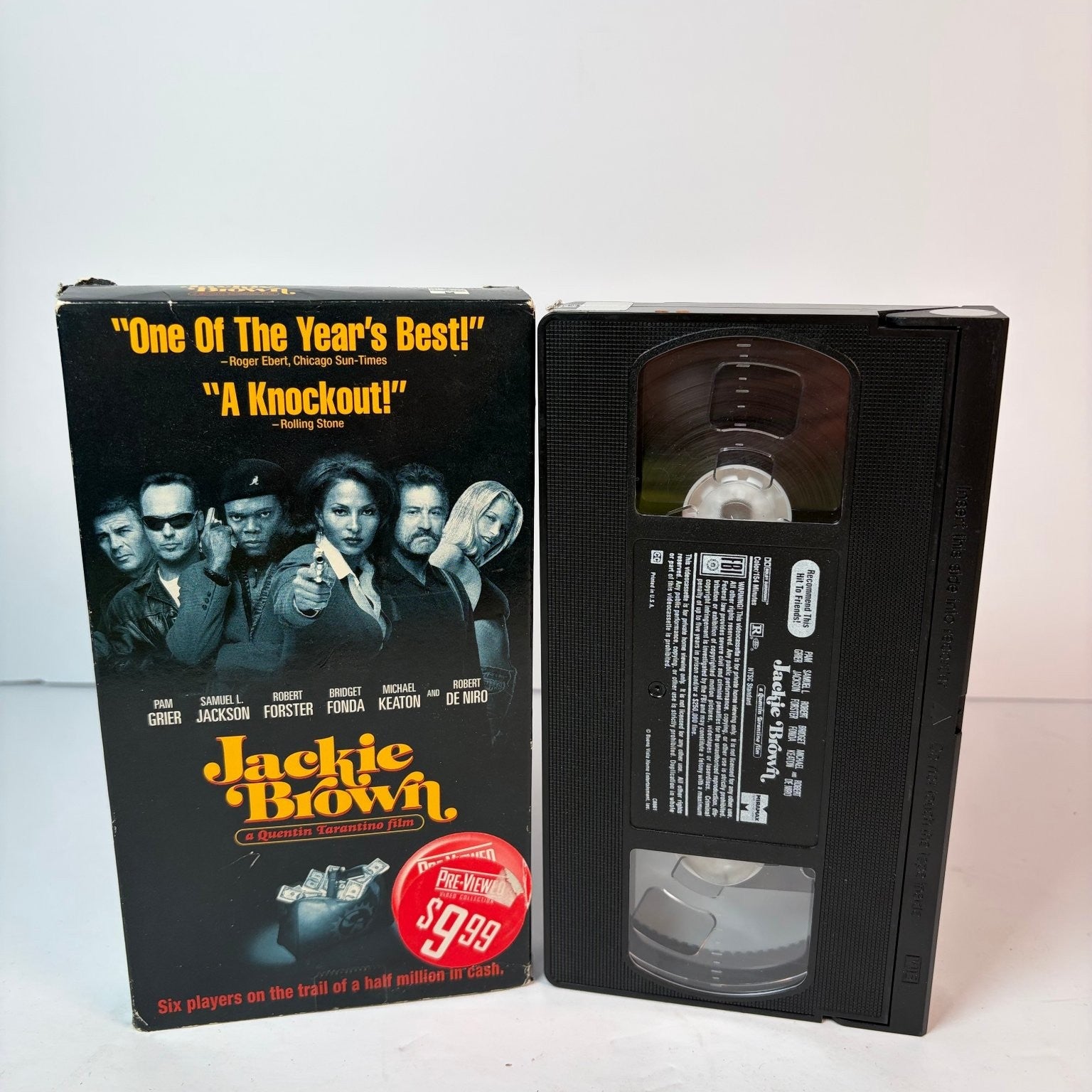 Jackie Brown VHS 1997 Crime Thriller Tarantino Miramax