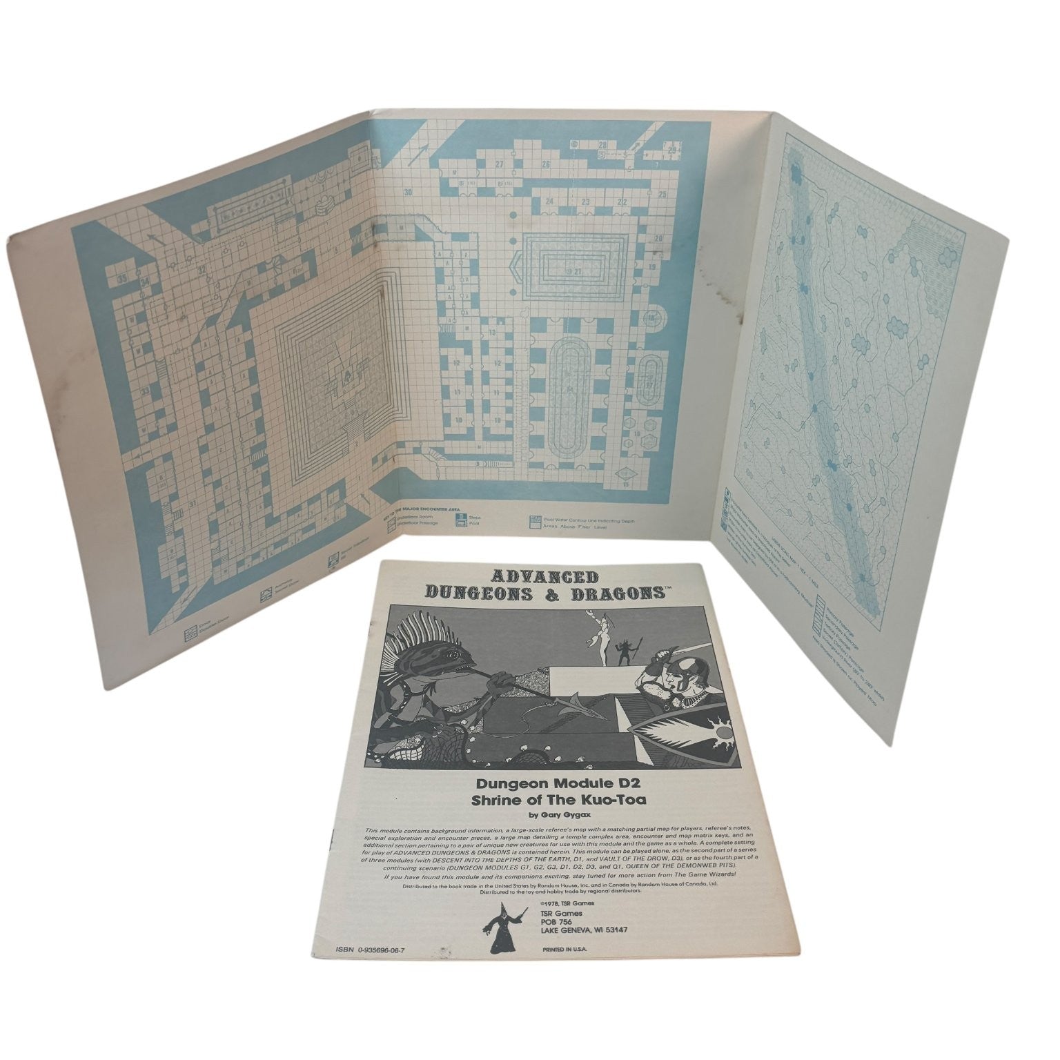 Dungeons & Dragons Dungeon Module D2 Shrine of The Kuo-Toa AD&D 1978 Gary Gygax
