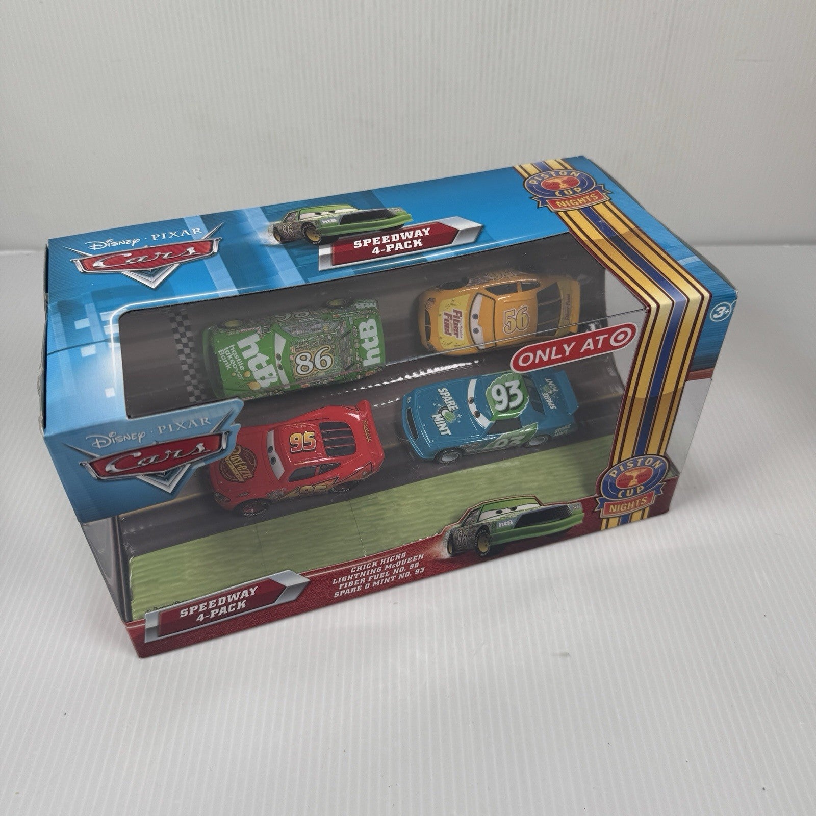 Disney Pixar Cars Speedway 4-Pack Chick Hicks Fiber Fuel Spare O Mint WOC R9452