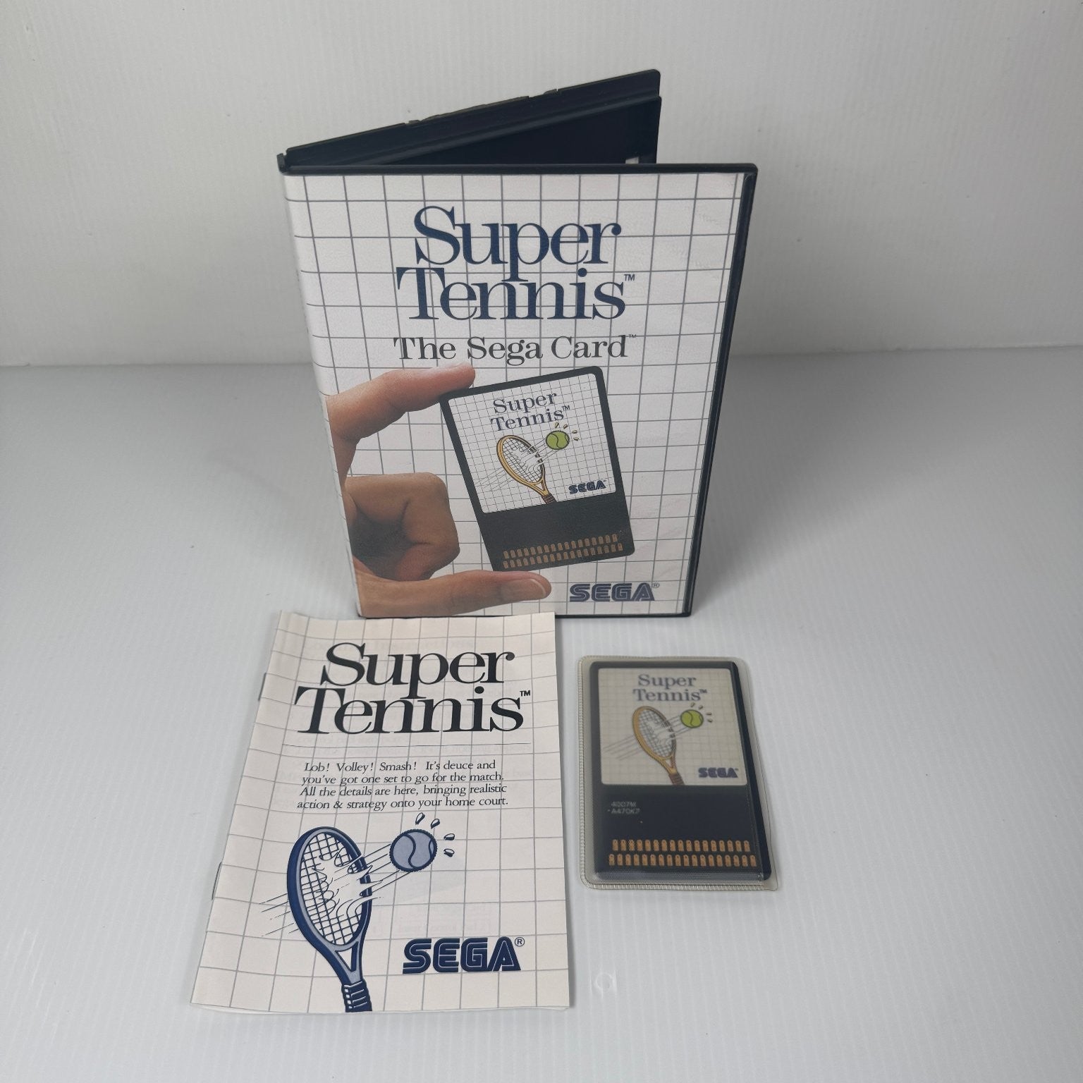 Super Tennis The Sega Card SEGA Master System Game Complete CIB