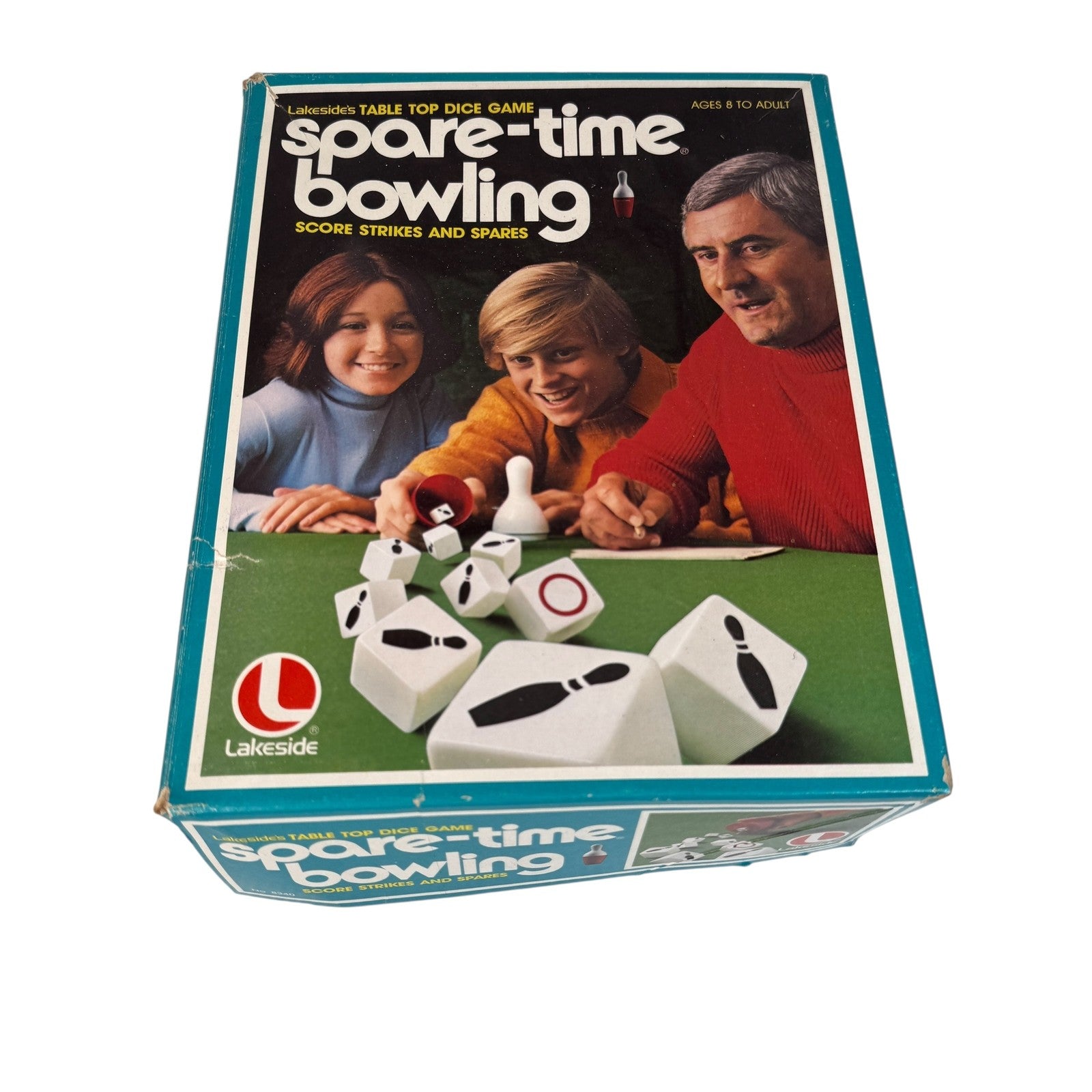Vintage Lakeside Spare-Time Bowling Tabletop Dice Game Complete Family 1977