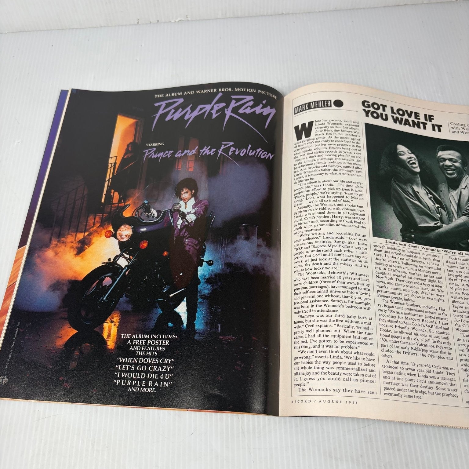Record August 1984 Dire Straits Bruce Springsteen Magazine Music Pop Culture