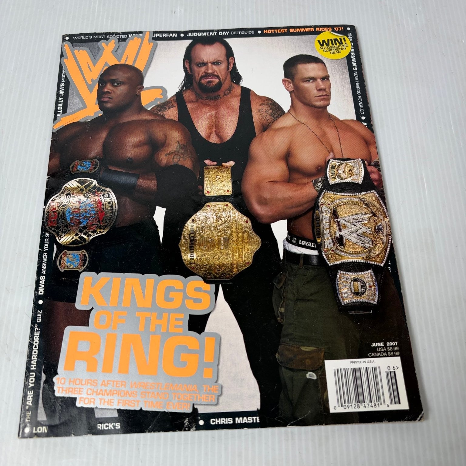 WWE Magazine June 2007 Kings of the Ring Undertaker Cena Lashley Wrestling