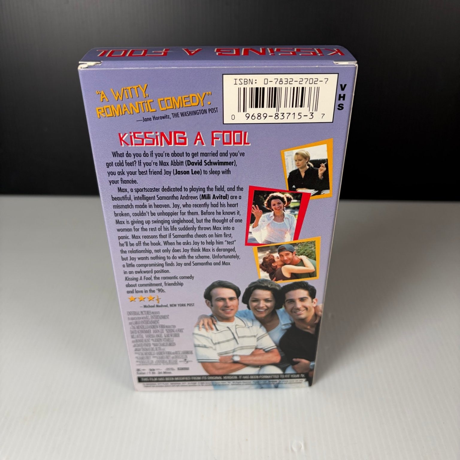 Kissing A Fool VHS 1998 Romantic Comedy Original Release Universal