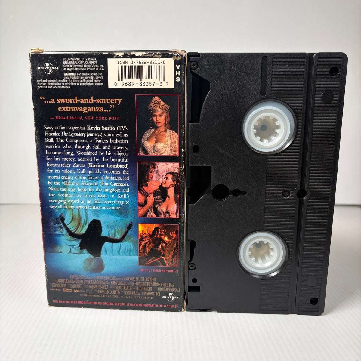 Kull the Conqueror VHS 1997 Action Adventure Fantasy Kevin Sorbo Universal
