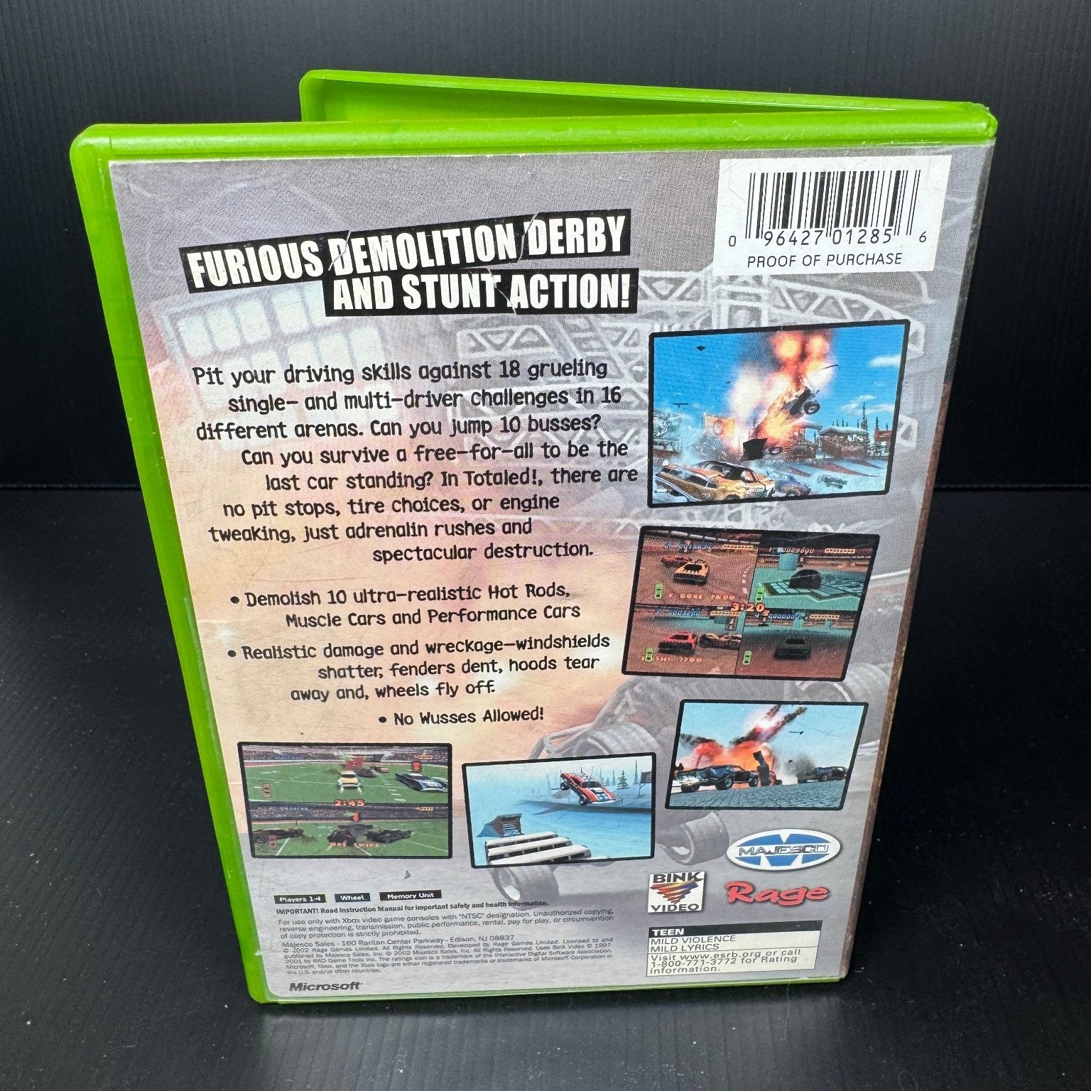 Totaled! Xbox Complete CIB Video Game Demolition Derby Multiplayer