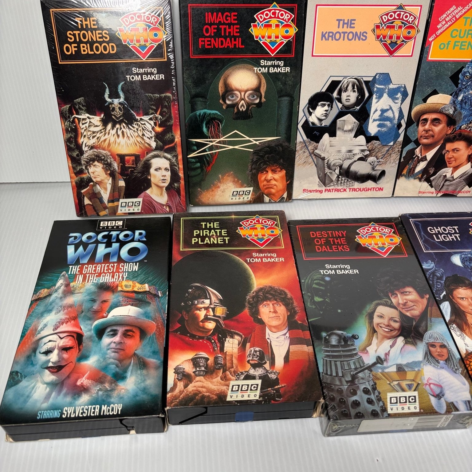 Doctor Who Vintage VHS Mixed Lot of 12 w/ Some Sealed E-Space Trilogy Sci-Fi