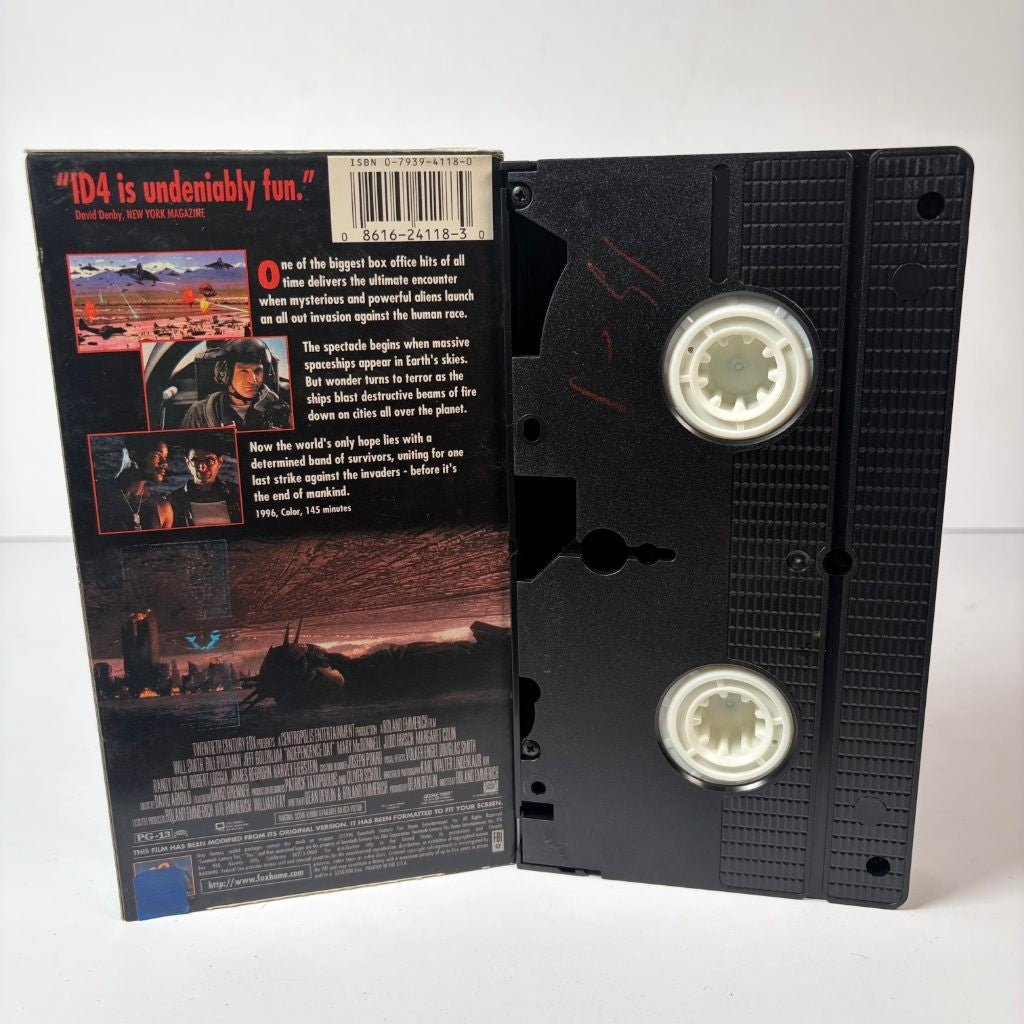 Independence Day VHS 1996 ID4 Will Smith Sci-Fi Fox Video PG-13 THX