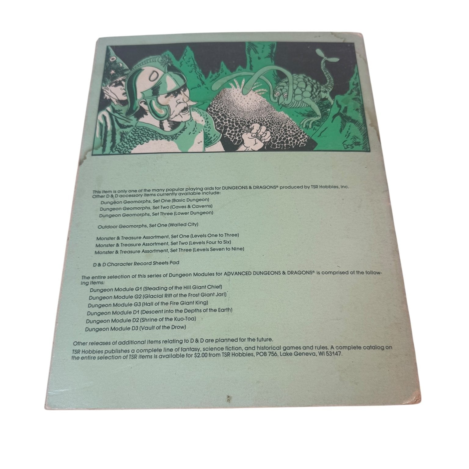 Dungeons & Dragons Dungeon Module D2 Shrine of The Kuo-Toa AD&D 1978 Gary Gygax