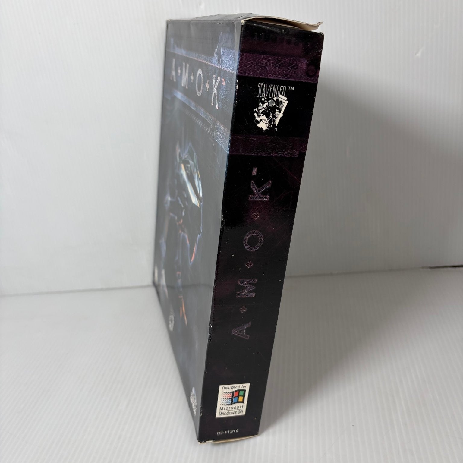 AMOK PC CD-ROM Big Box Video Game Action Shooter Mech Combat Complete