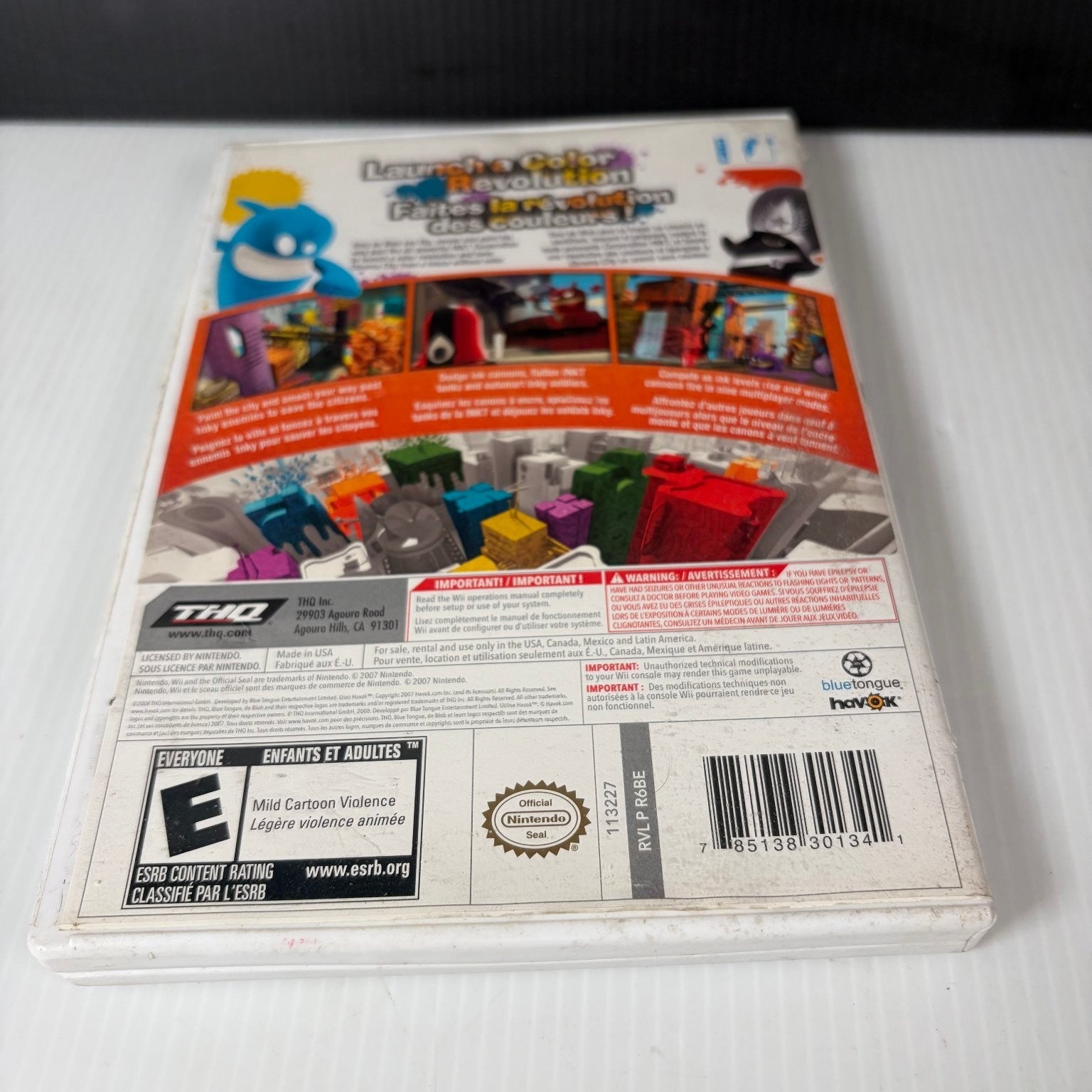de Blob Wii Video Game Multiplayer Color Revolution THQ