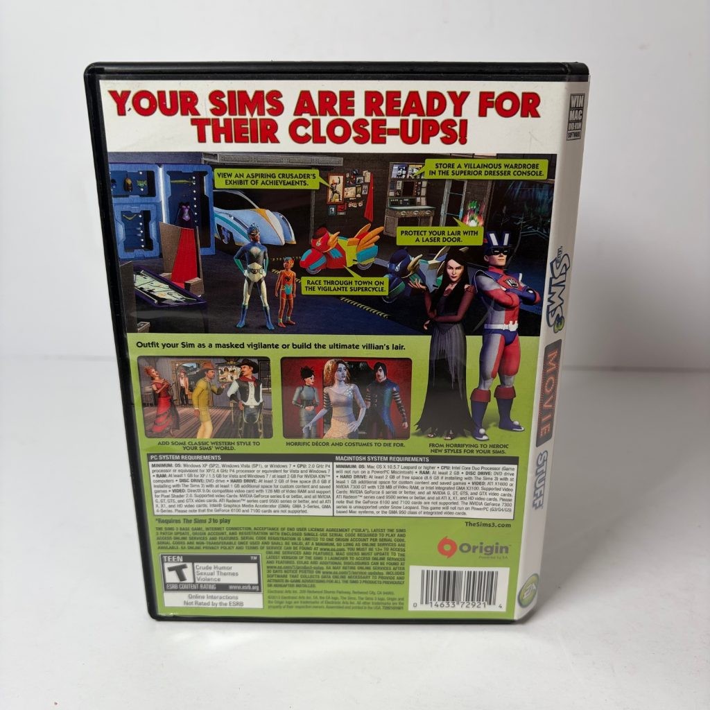 The Sims 3 Movie Stuff PC MAC DVD-ROM EA Expansion Pack Win Mac