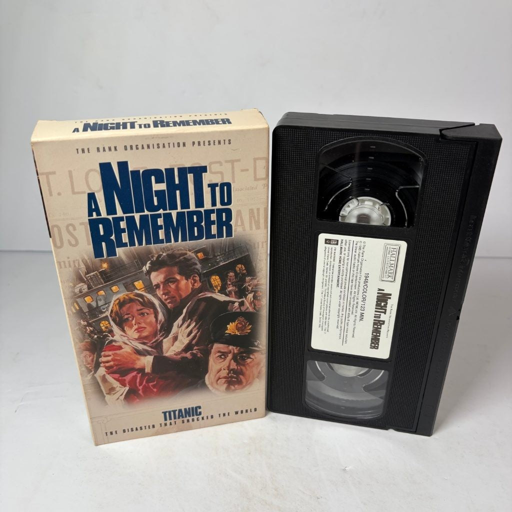 A Night to Remember VHS Titanic Kenneth More Rank Organisation Hallmark