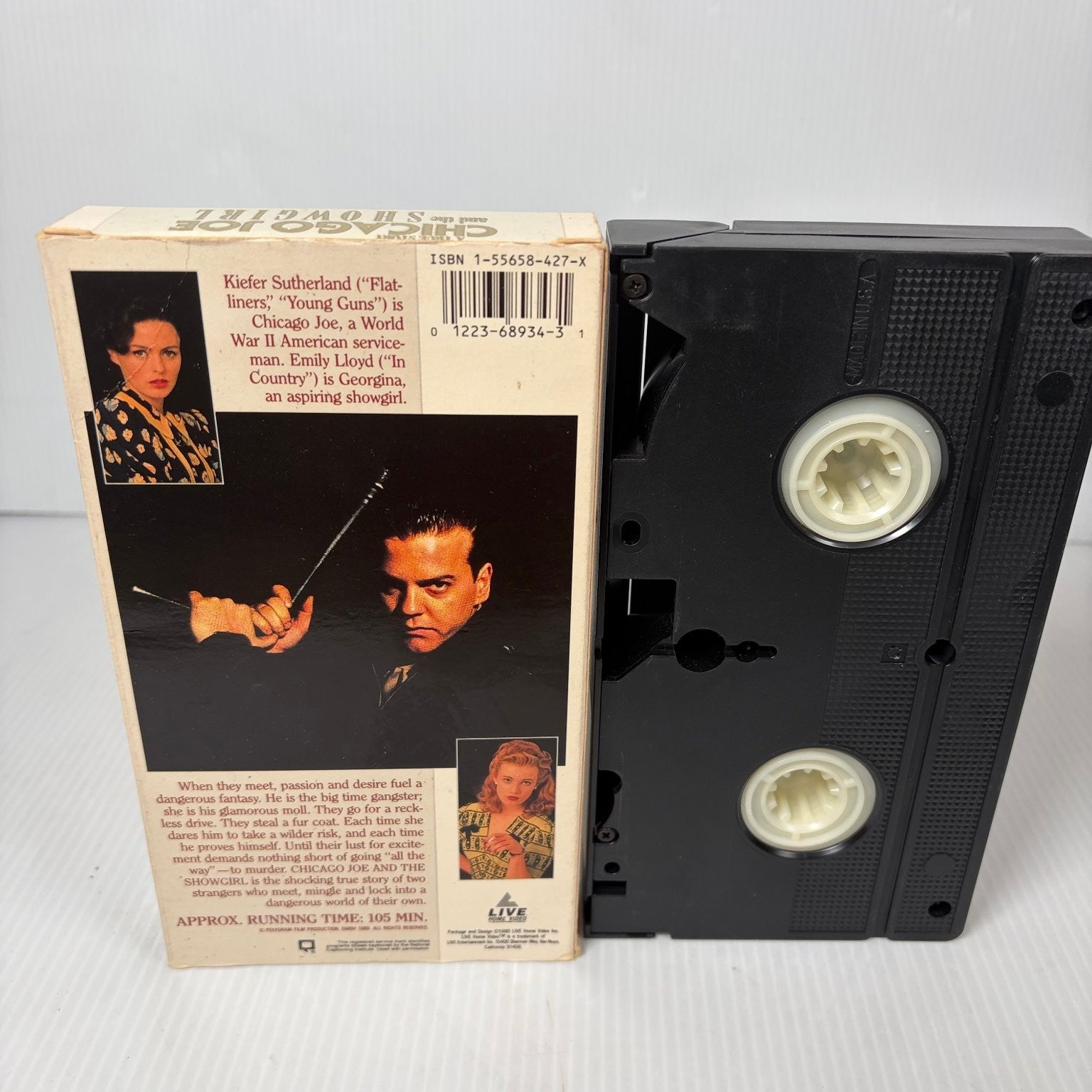 Chicago Joe and the Showgirl VHS 1989 Crime Thriller Drama LIVE Home Video