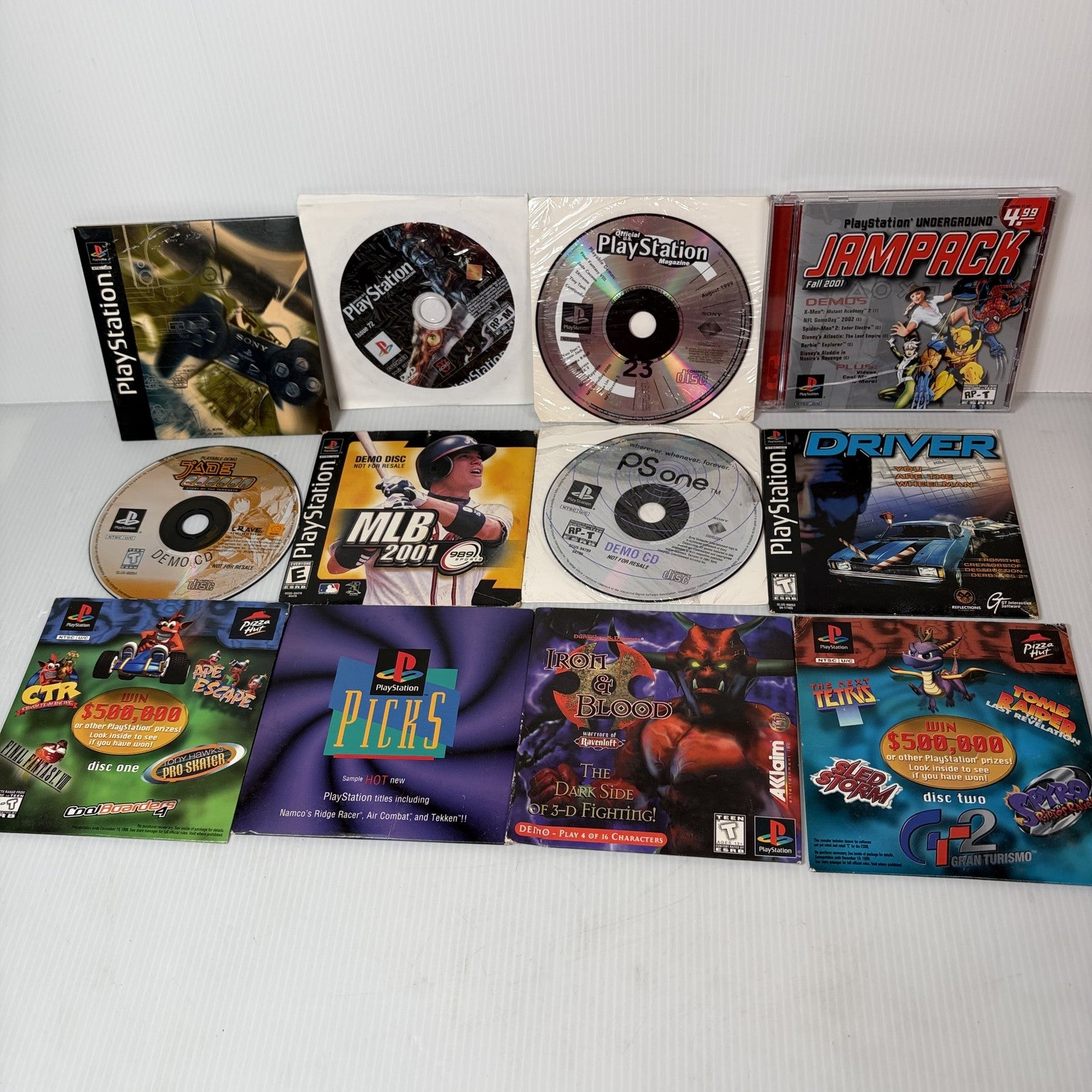 PlayStation PS1 PS2 Demo Disc Lot JamPack CTR Driver Spyro Jade Cocoon