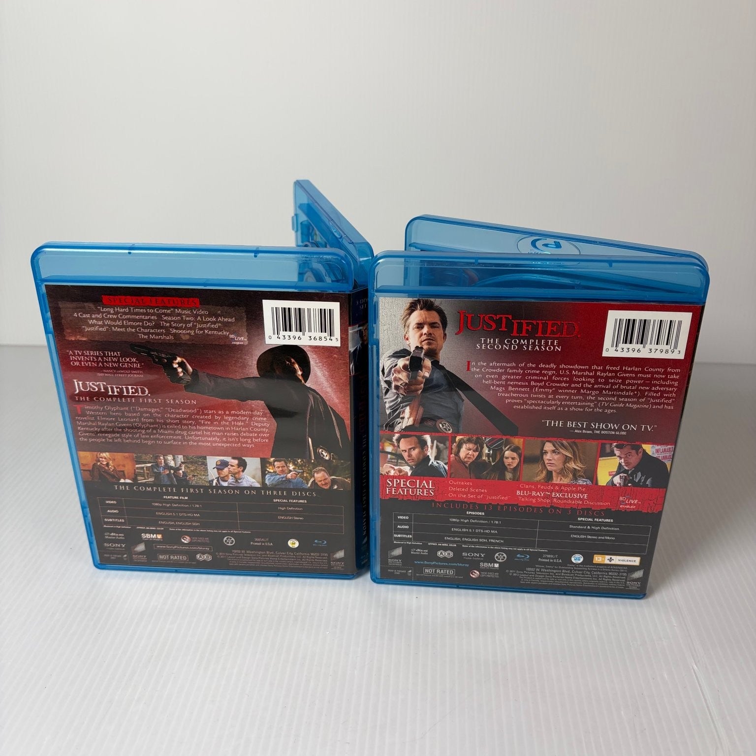 Justified: Season 1 & 2 Blu-ray Timothy Olyphant TV Series Set