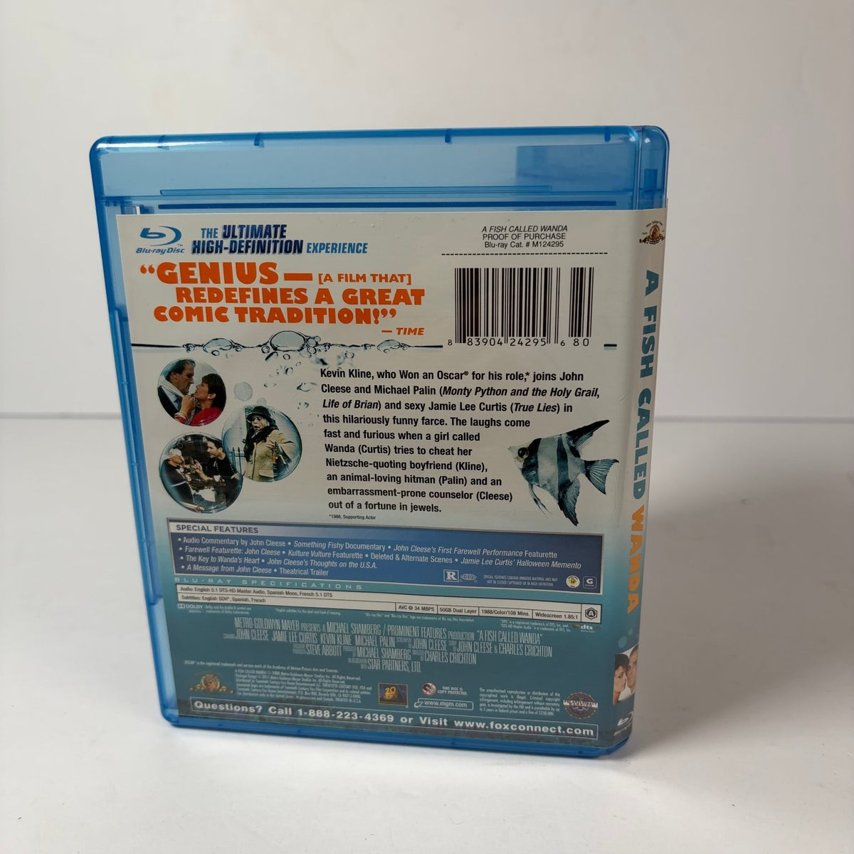 A Fish Called Wanda Blu-ray 1988 John Cleese Jamie Lee Curtis Kevin Kline